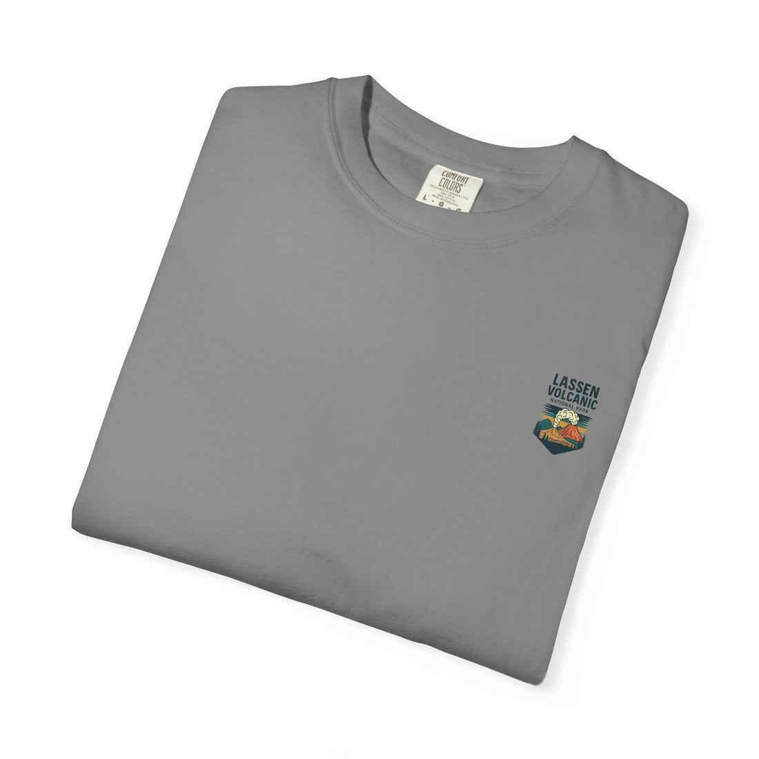 Lassen Volcanic Poster Art T-Shirt | Mountain Eruption Design