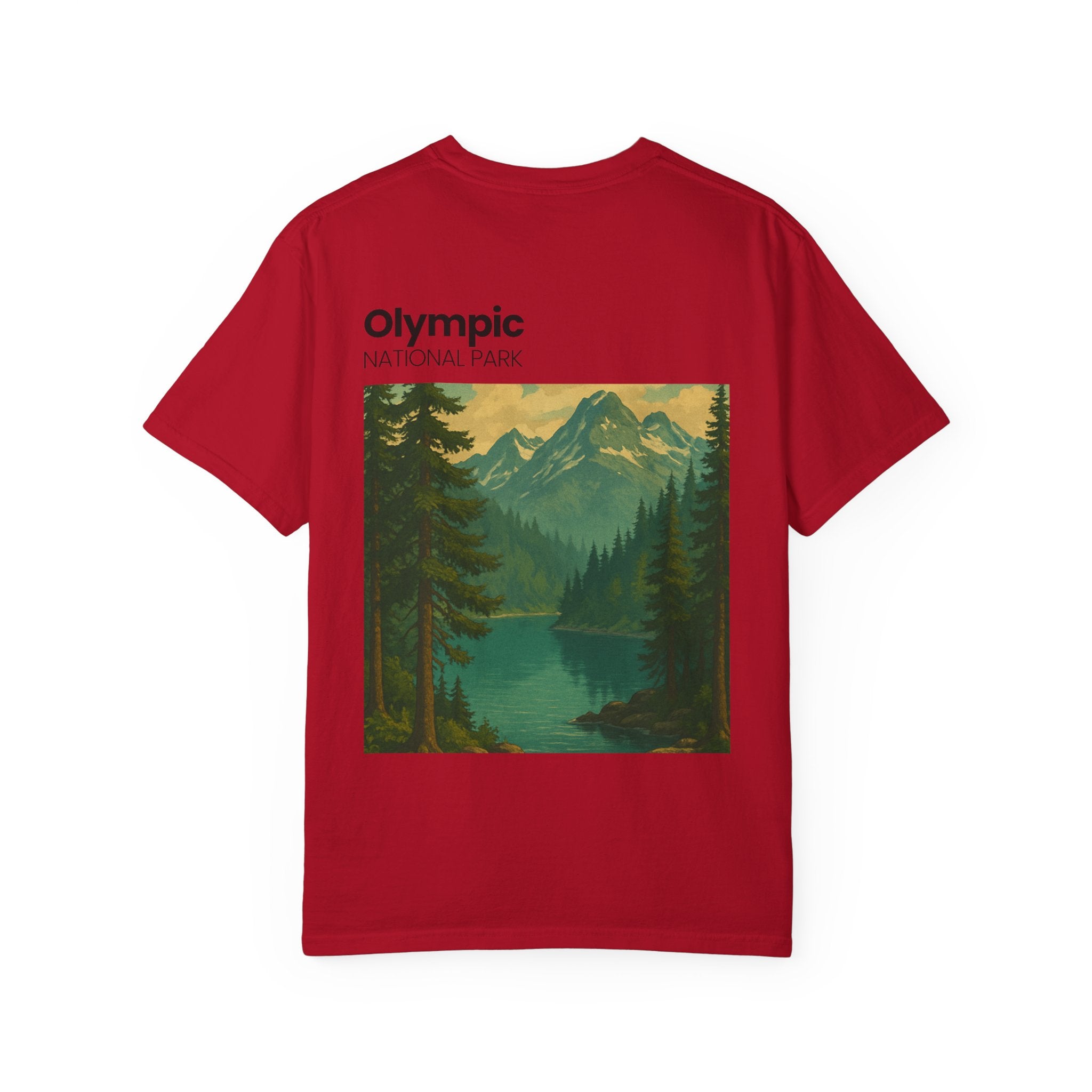 Olympic National Park landscape T-Shirt | mountain lake forest tee