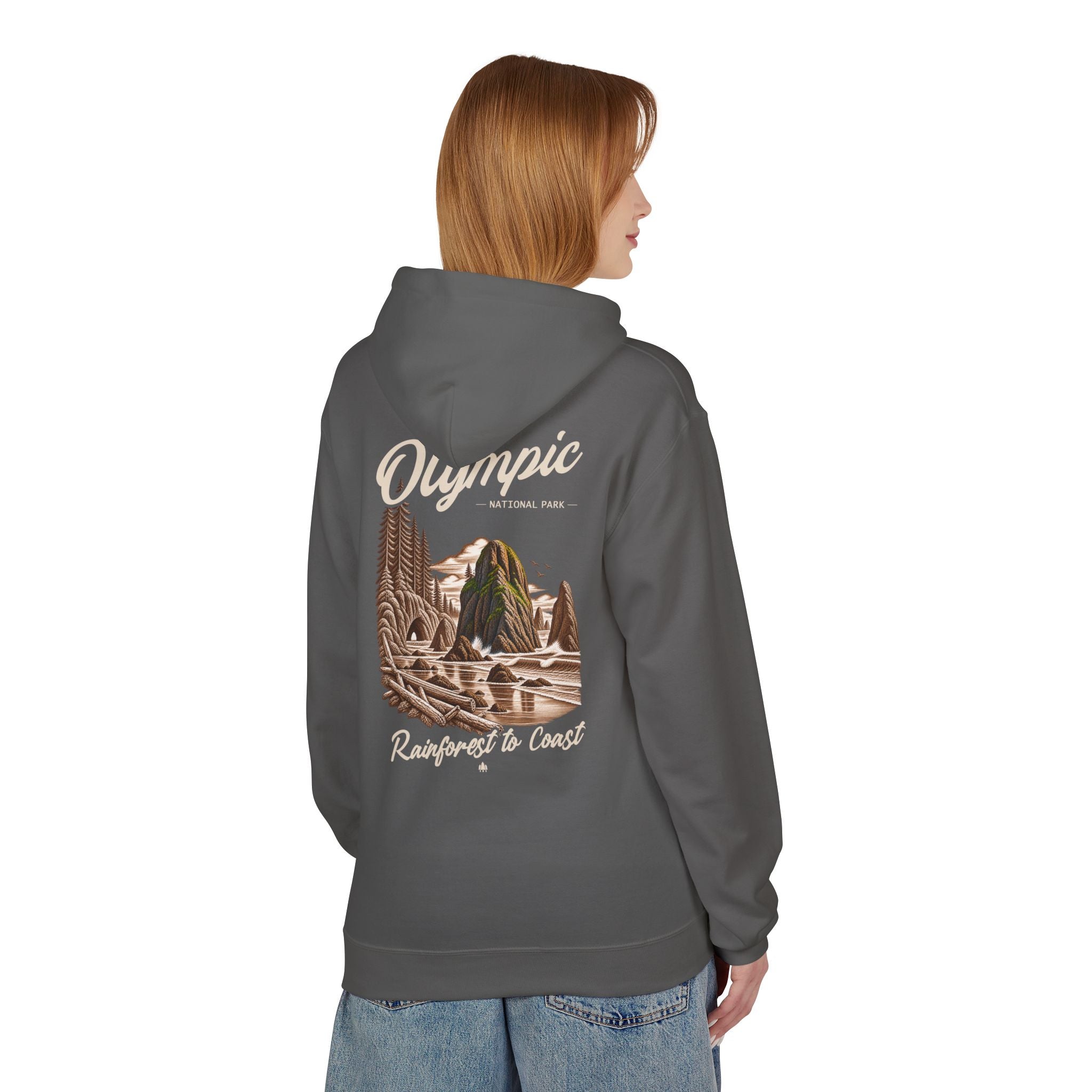 Olympic National Park Sea Stacks Graphic Hoodie