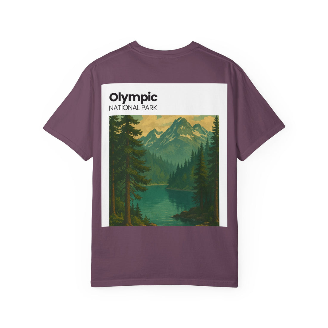 Olympic National Park landscape T-Shirt | mountain lake forest tee