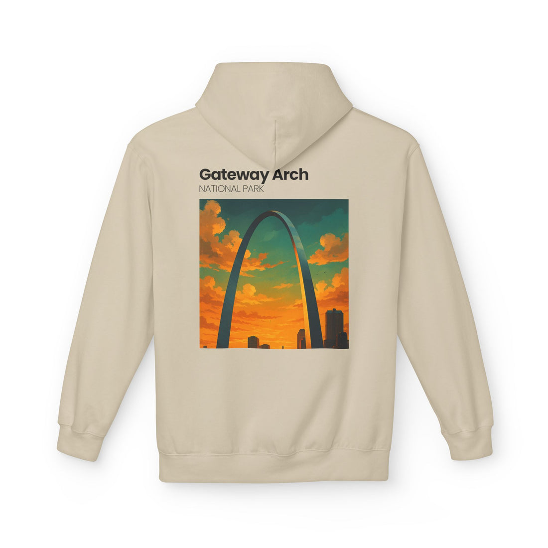 Palm Trees & Waves Hoodie | Small Chest Graphic, Beach Vibes