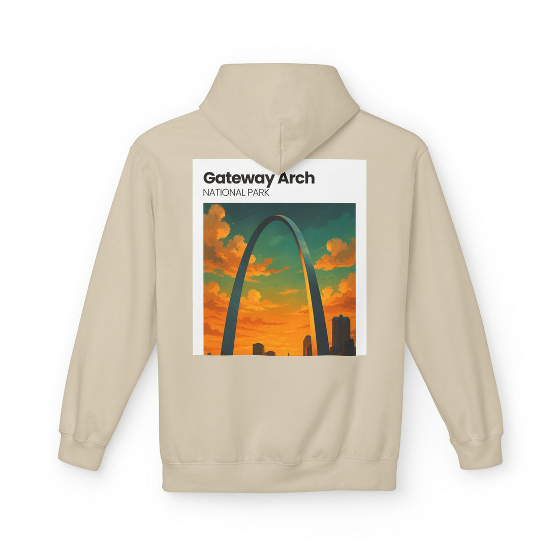 Palm Trees & Waves Hoodie | Small Chest Graphic, Beach Vibes