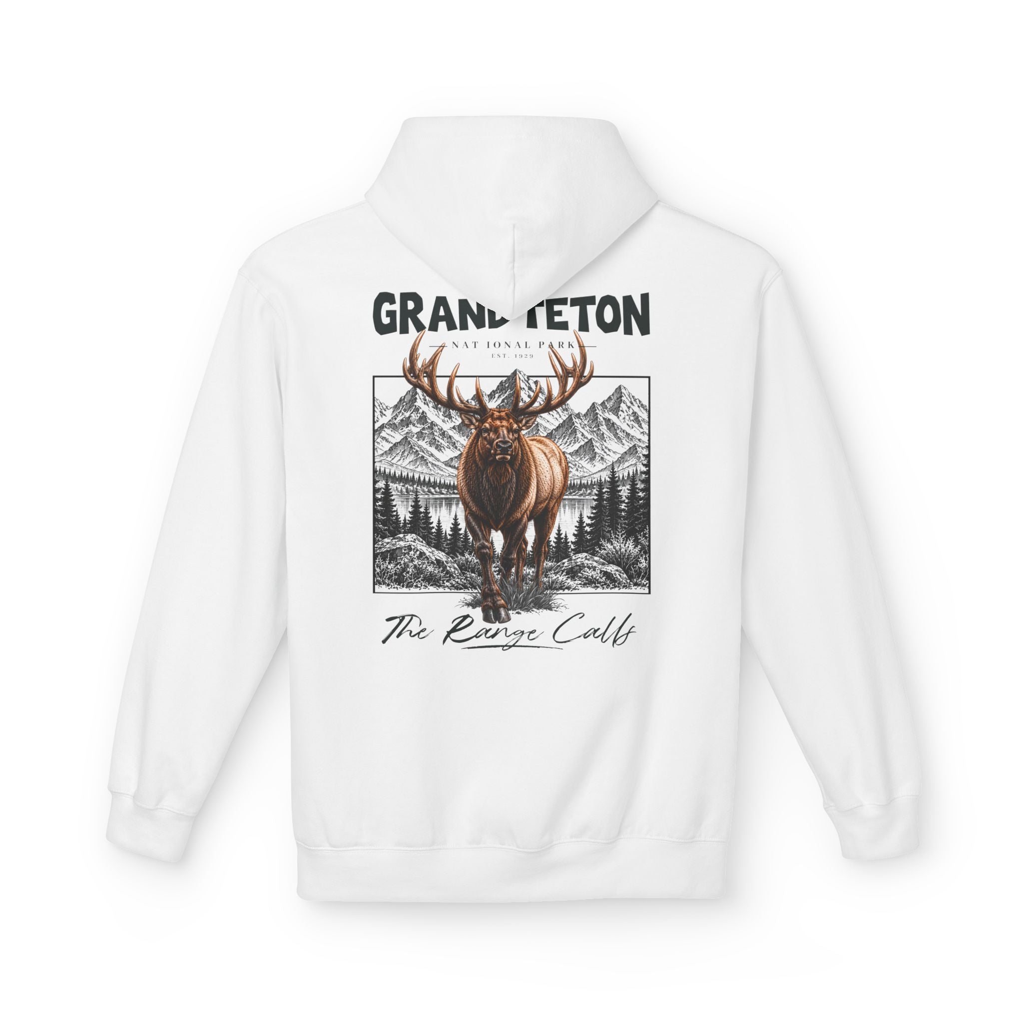 Grand Teton National Park Elk Graphic Hoodie