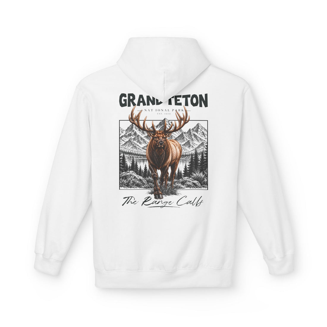 Grand Teton National Park Elk Graphic Hoodie