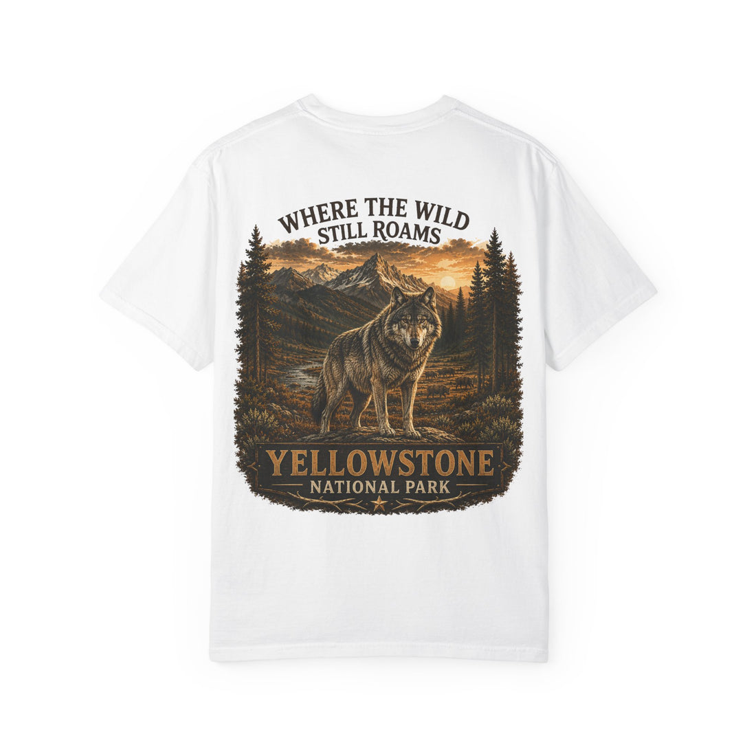 Yellowstone Wolf – Where the Wild Still Roams T-Shirt