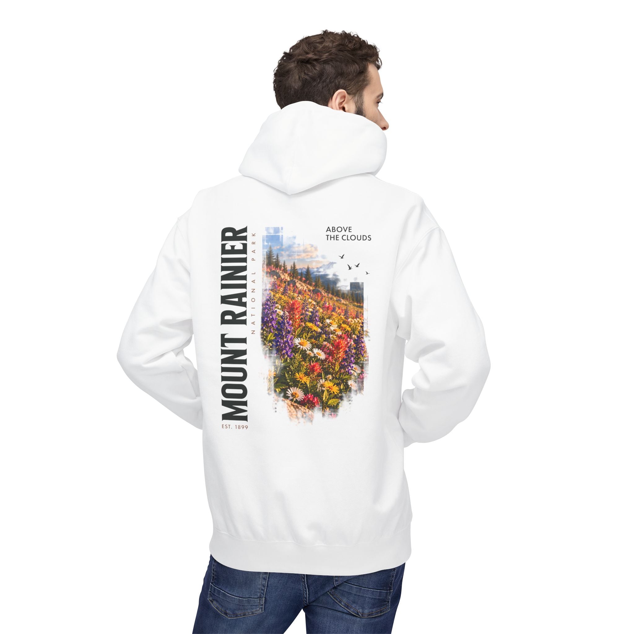 Mount Rainier National Park – Wildflower Meadow Graphic Hoodie