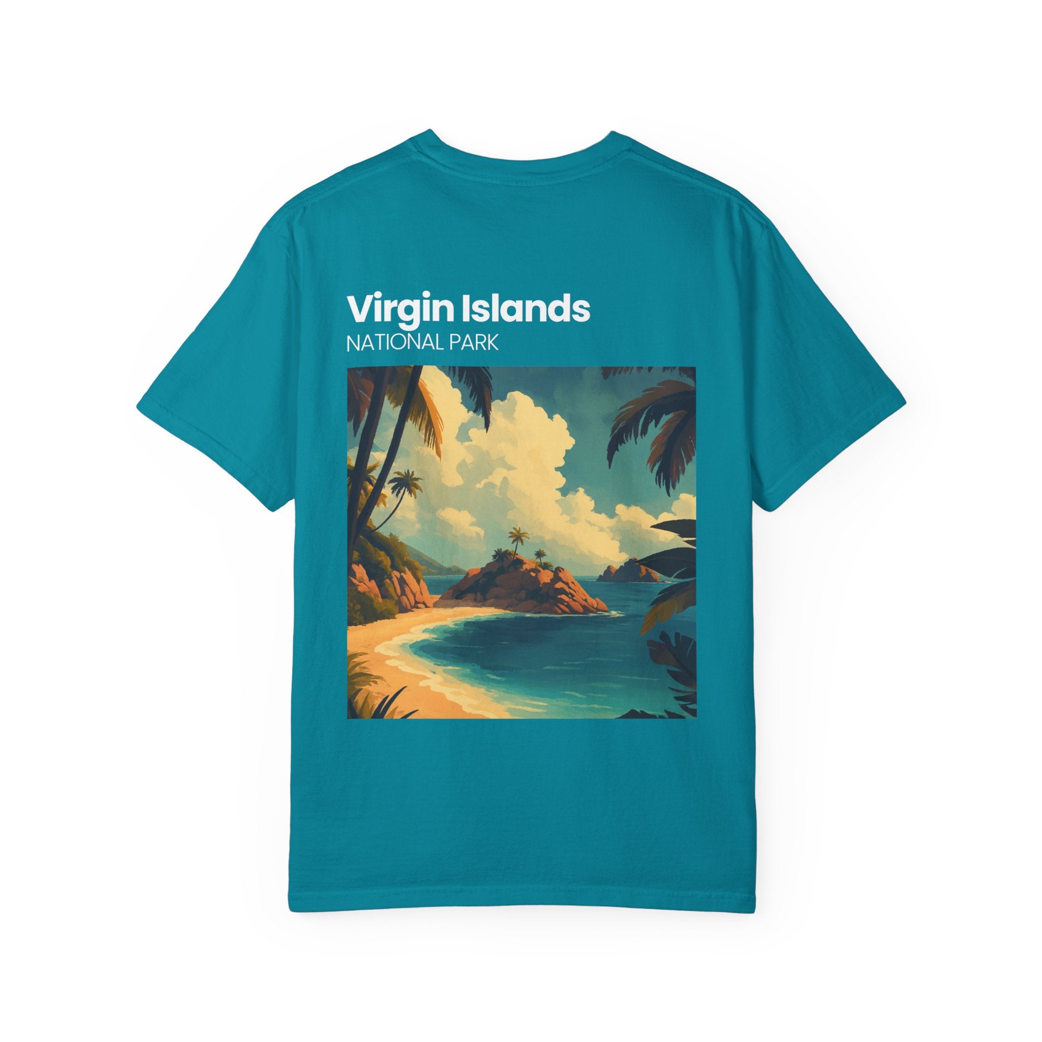 Virgin Islands National Park beach scene T-shirt | Tropical island vintage print