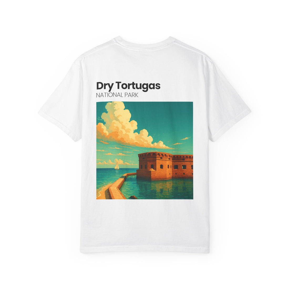 Dry Tortugas National Park Poster T-shirt | Vintage Fort Illustration