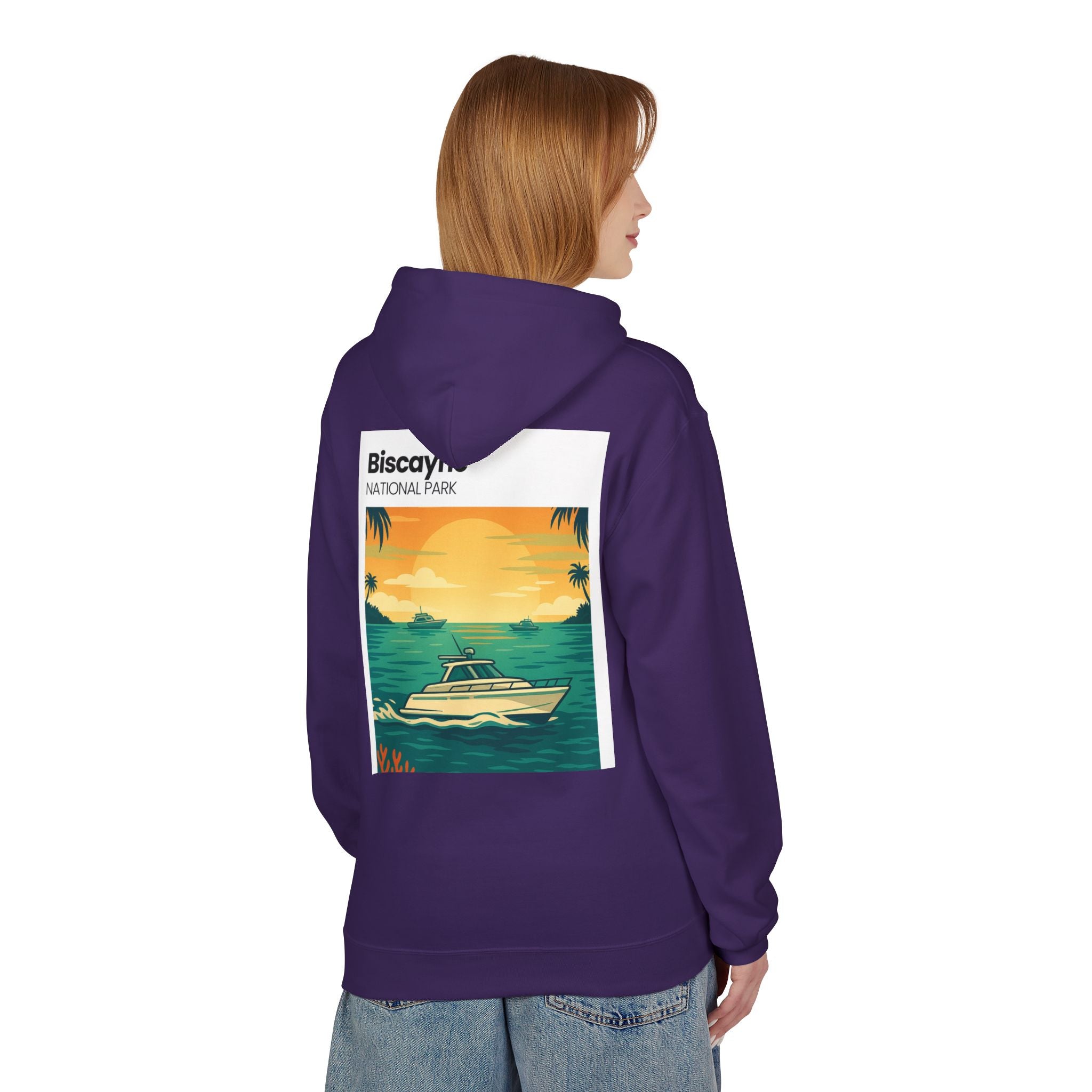 Biscayne National Park Boat Sunset Hoodie | Nautical Tropical Graphic