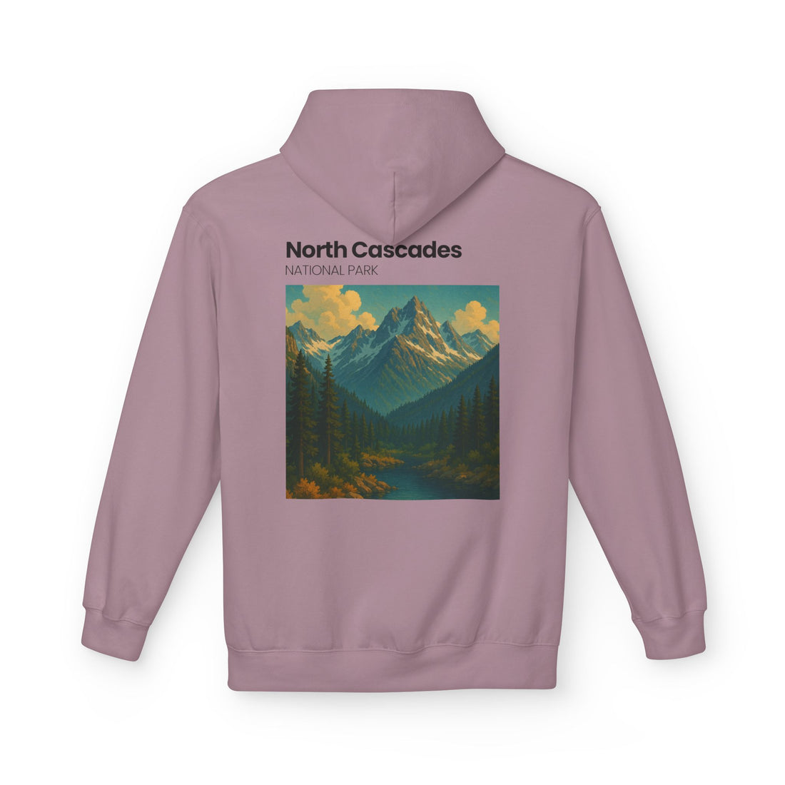 North Cascades National Park mountain art Hoodie | vintage landscape pullover
