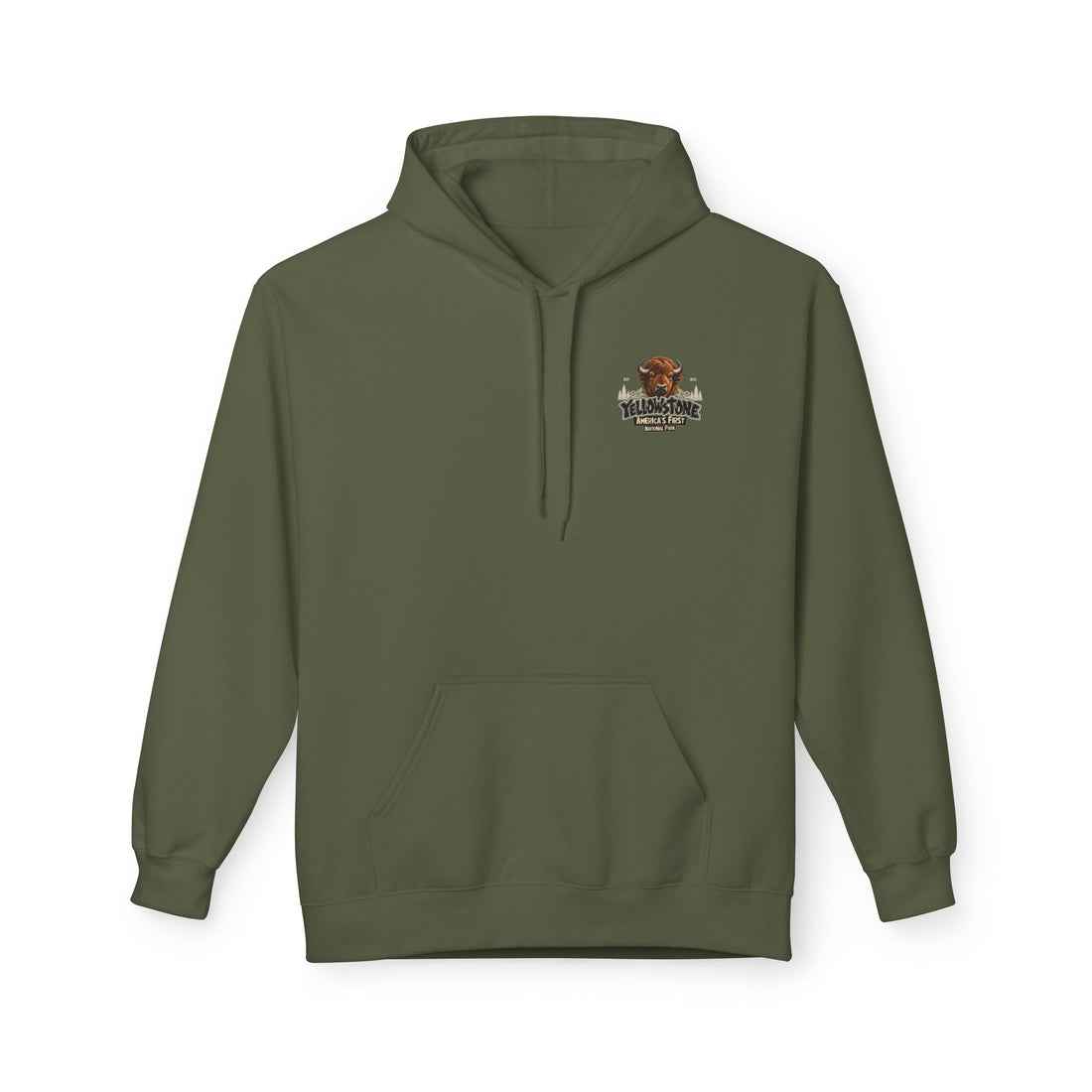 Yellowstone Bison – Where the Wild Still Roams Hoodie Model3