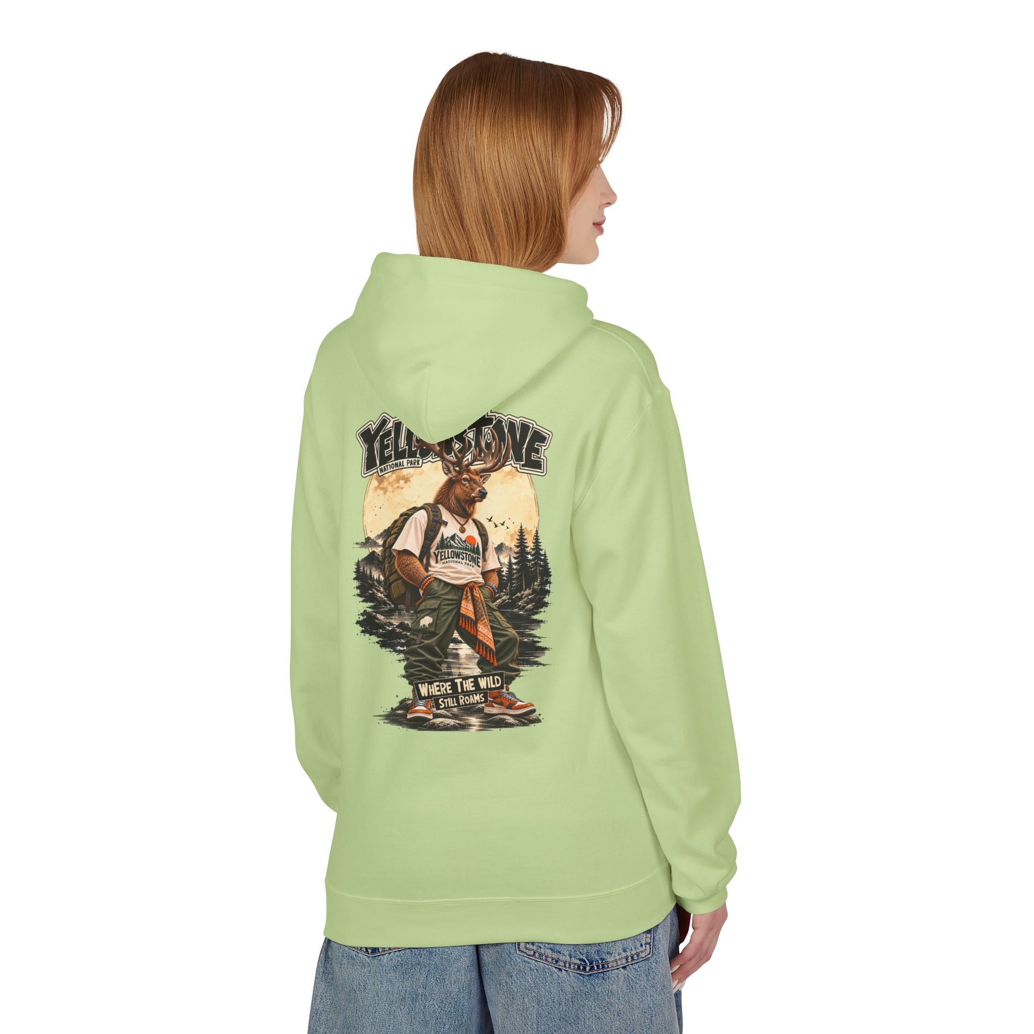 Yellowstone Elk – Where the Wild Still Roams Hoodie Model1