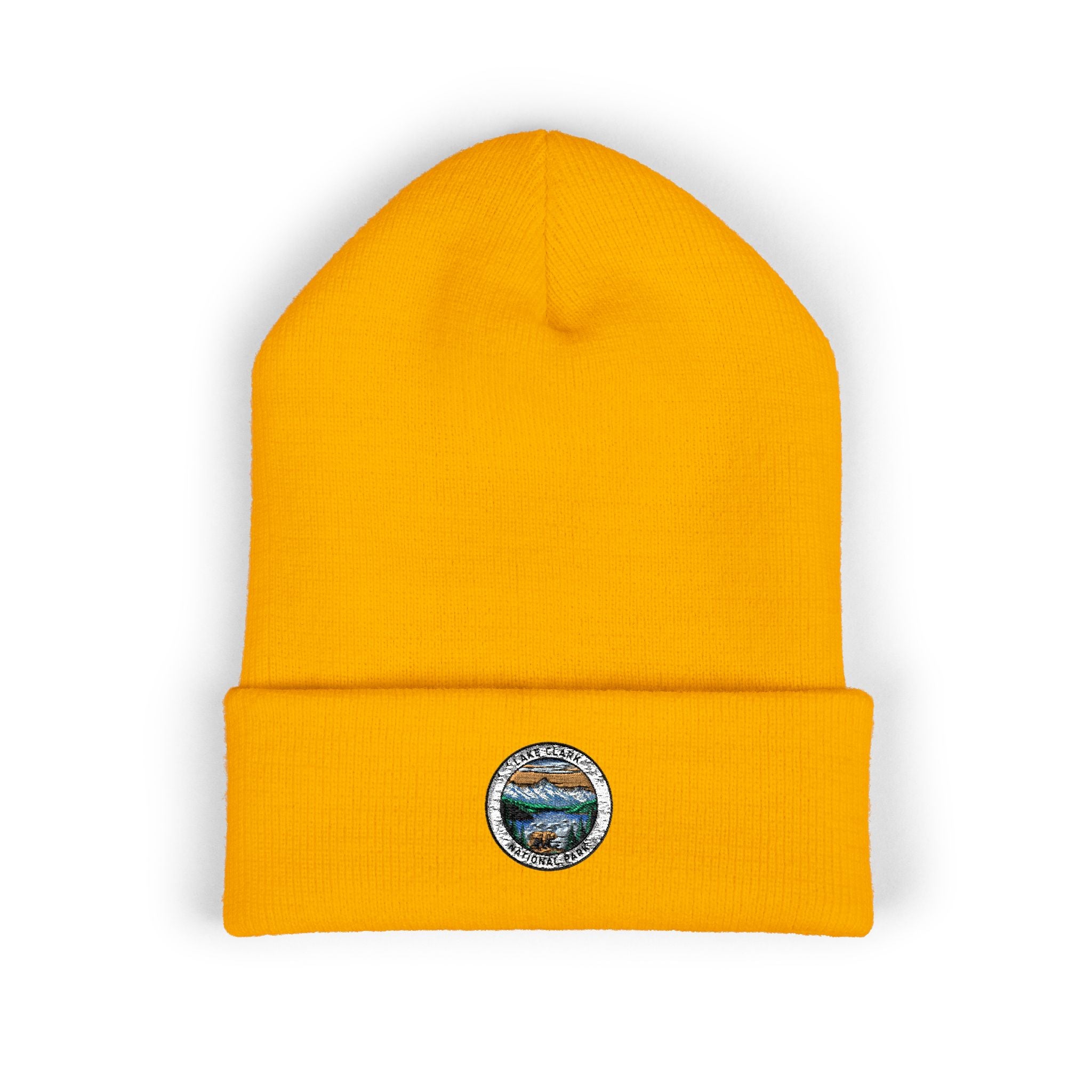 Mountain Lake Seal Beanie | Embroidered Cuffed Beanie