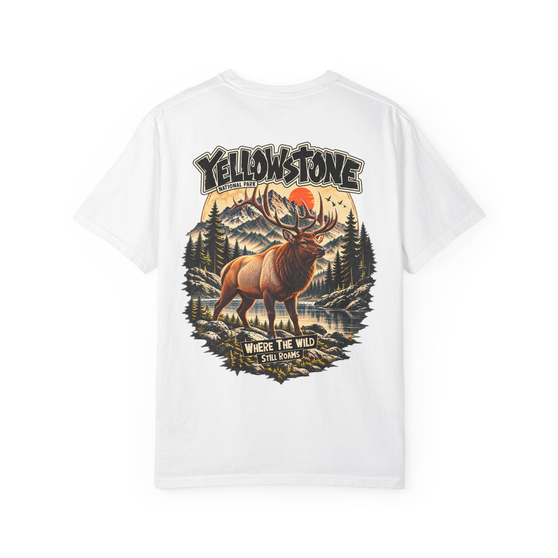 Yellowstone Elk – Where the Wild Still Roams T-Shirt Model1