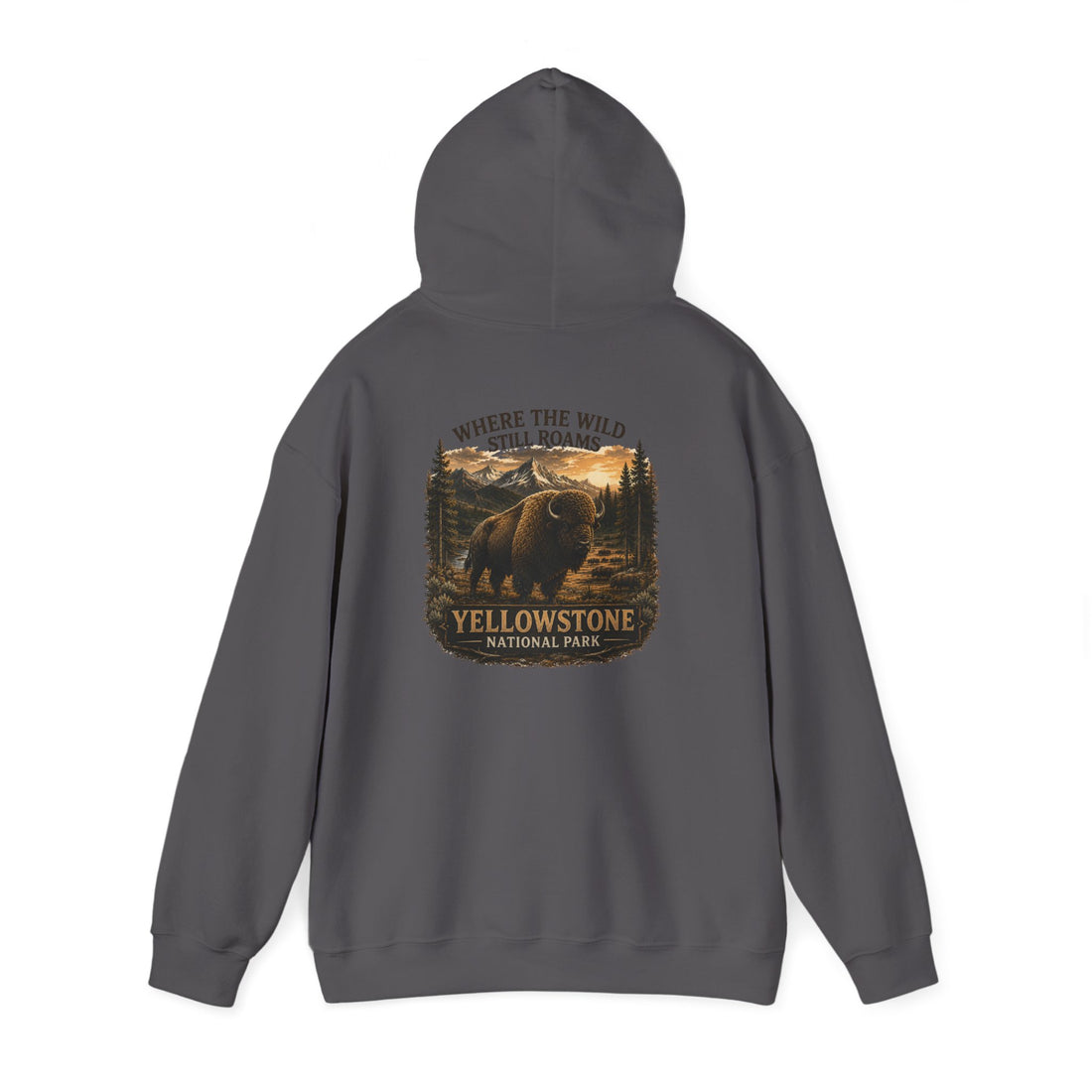 Yellowstone Bison Round Badge Hoodie