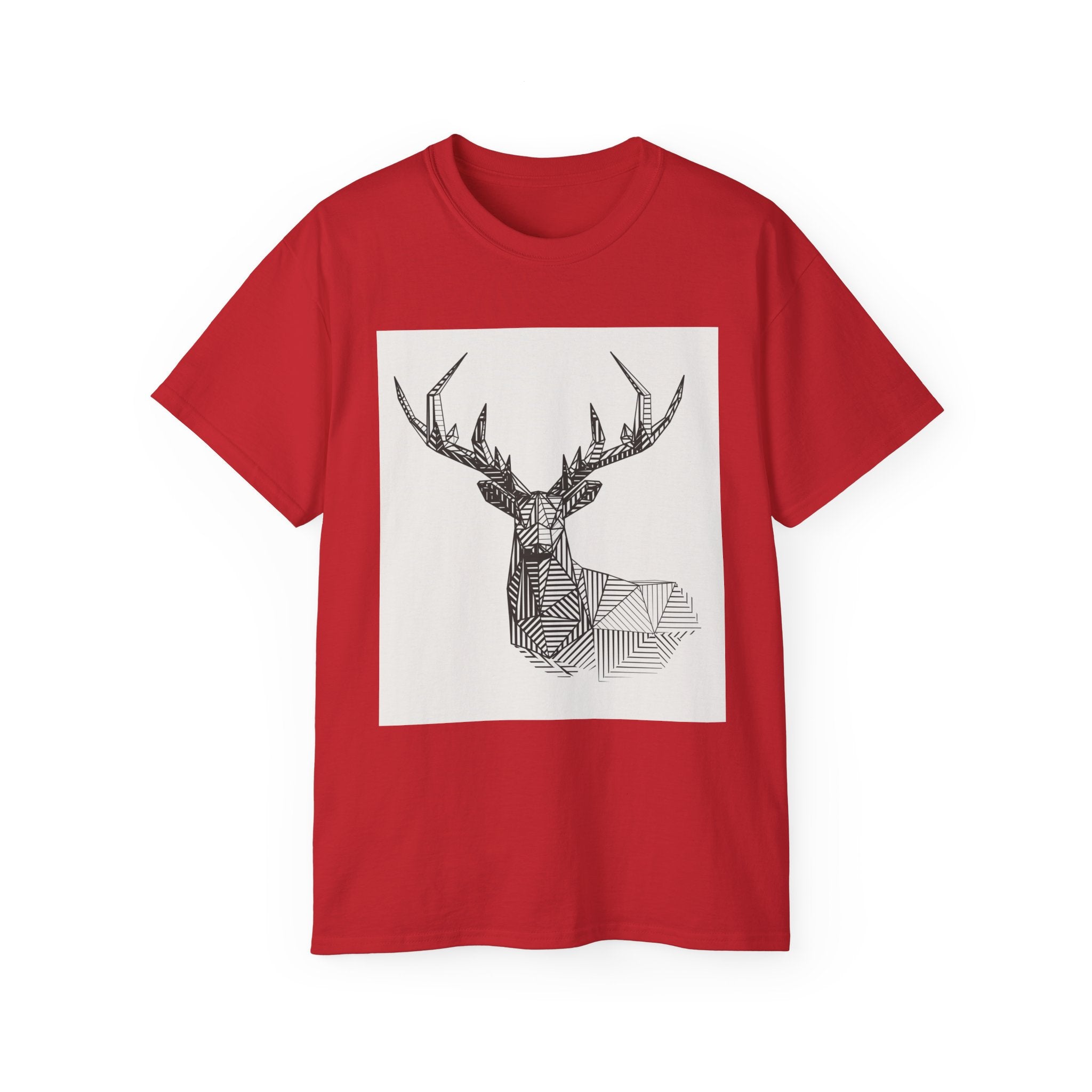 Geometric Deer Graphic Tee - Unisex Ultra Cotton T-Shirt