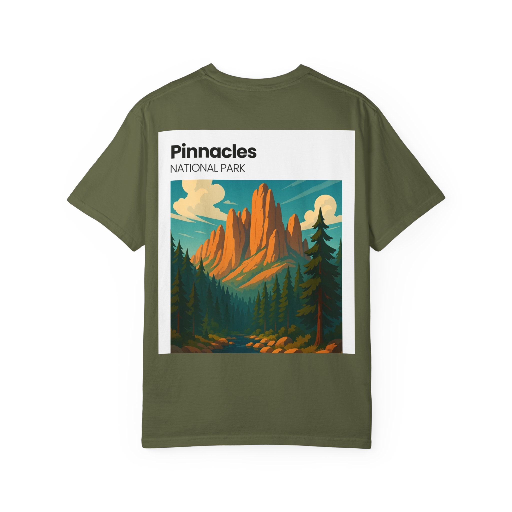 Pinnacles National Park landscape T-Shirt | retro nature poster design