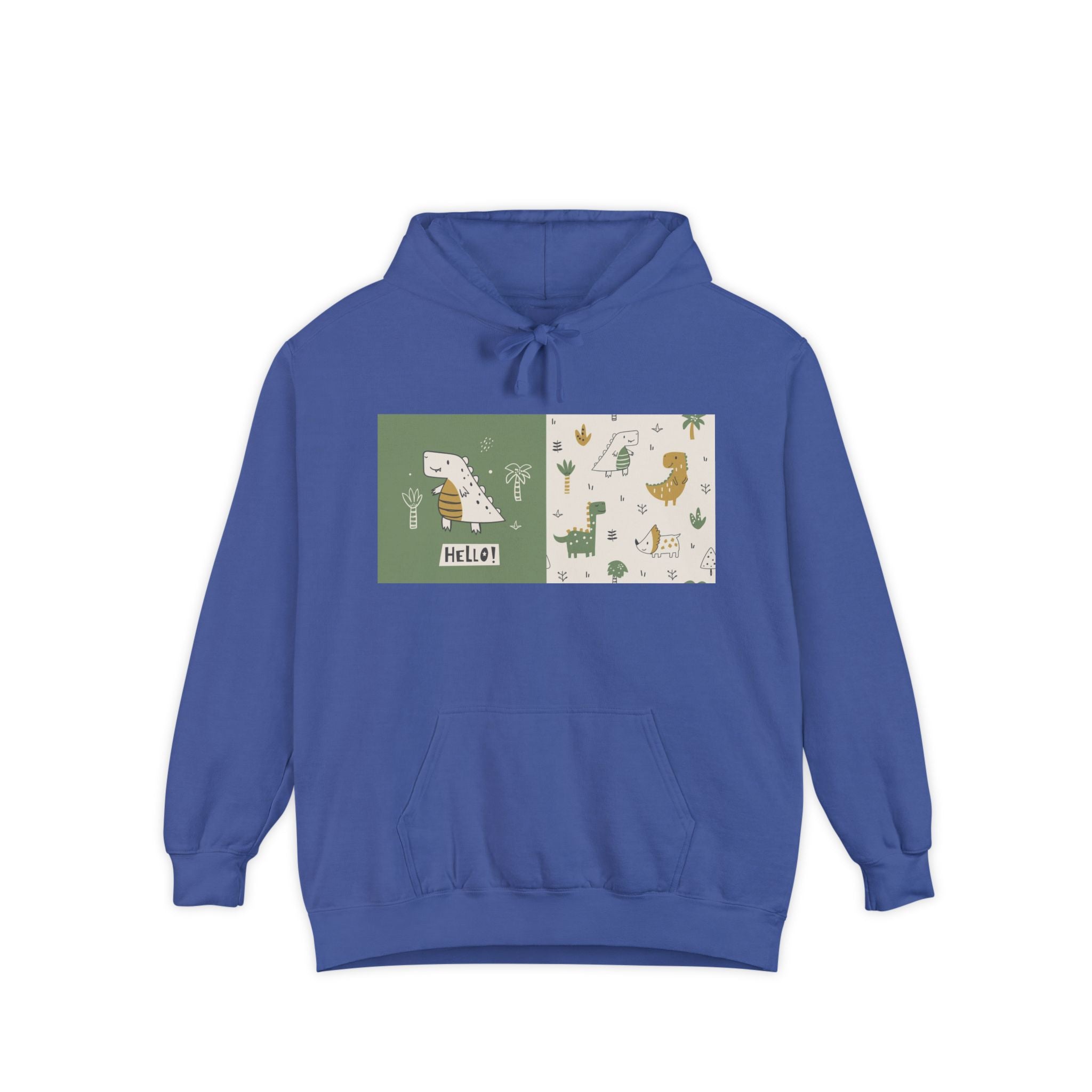 Whimsical Animal Design Hoodie - Cozy Unisex Garment-Dyed Apparel