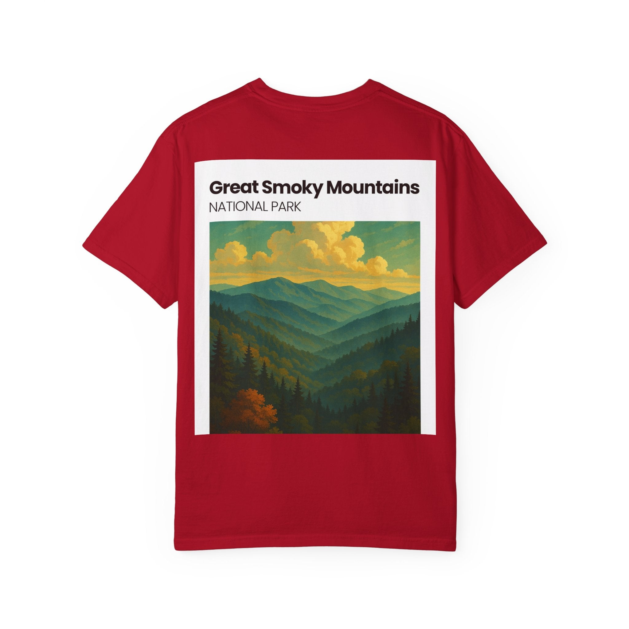 Great Smoky Mountains landscape T-shirt | National Park vintage poster