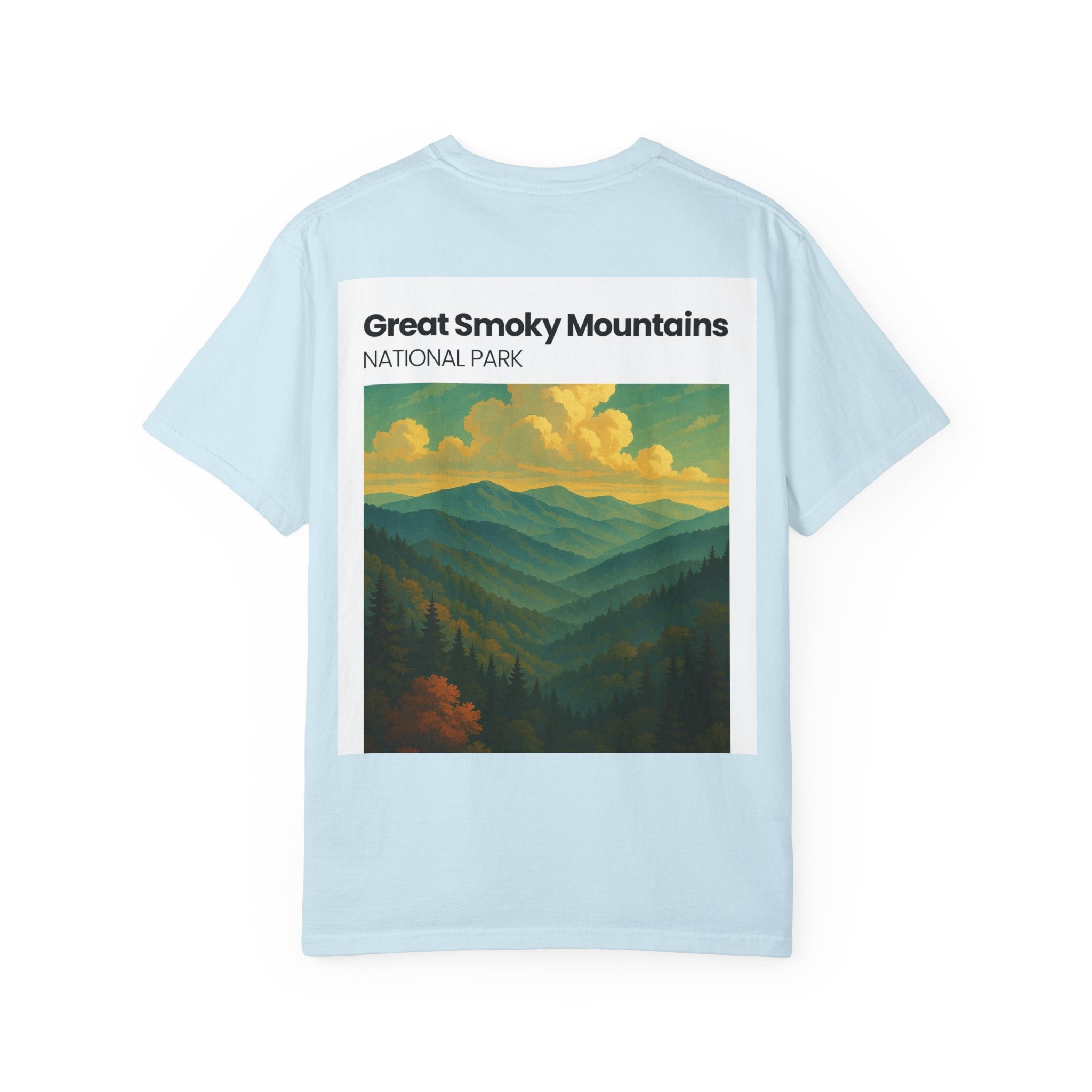 Great Smoky Mountains landscape T-shirt | National Park vintage poster