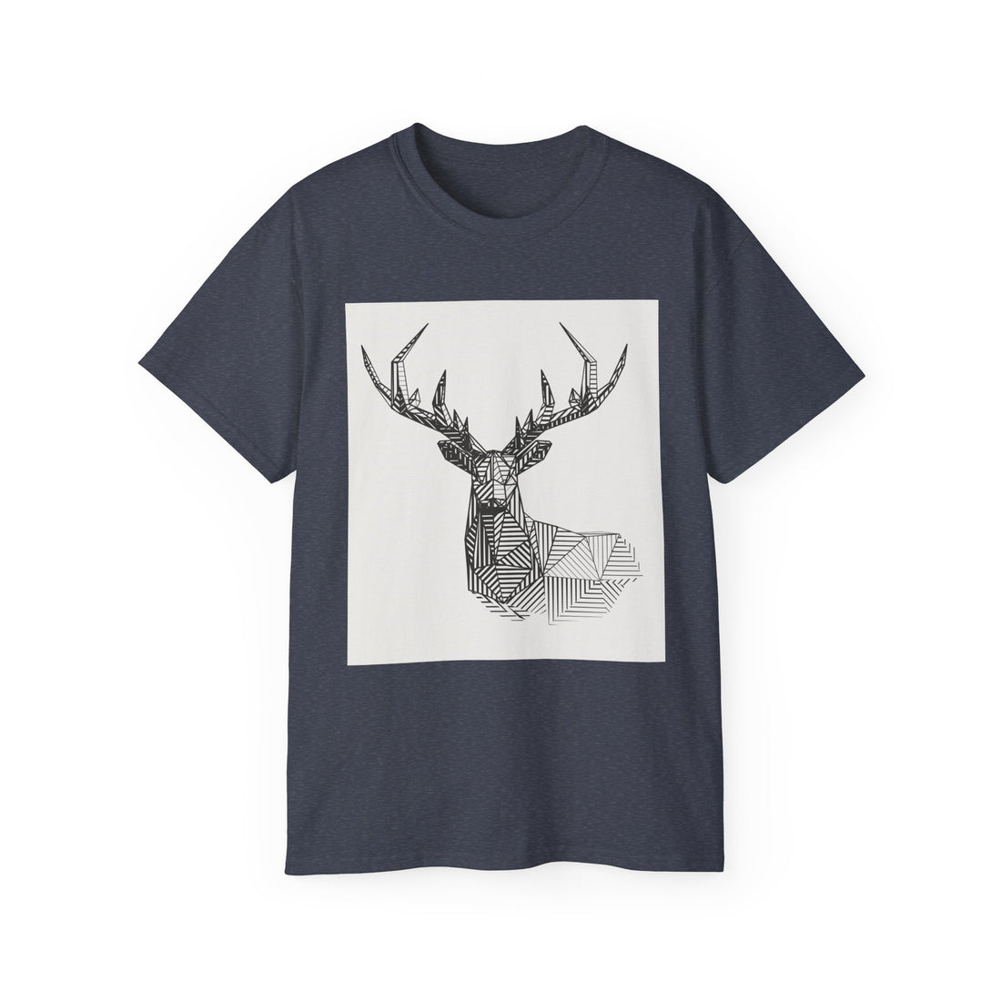 Geometric Deer Graphic Tee - Unisex Ultra Cotton T-Shirt