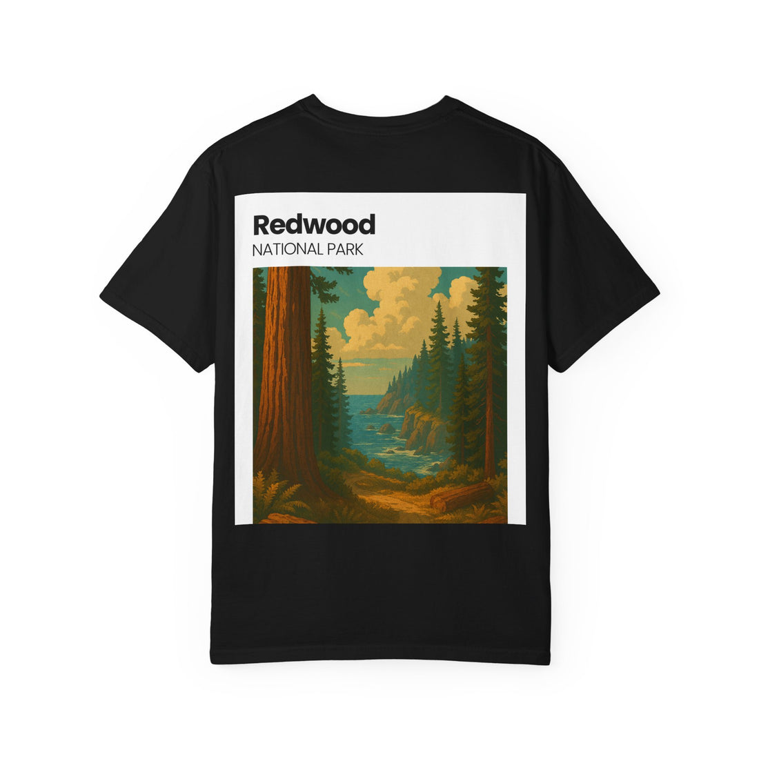 Redwood National Park landscape T-Shirt | Vintage nature scene