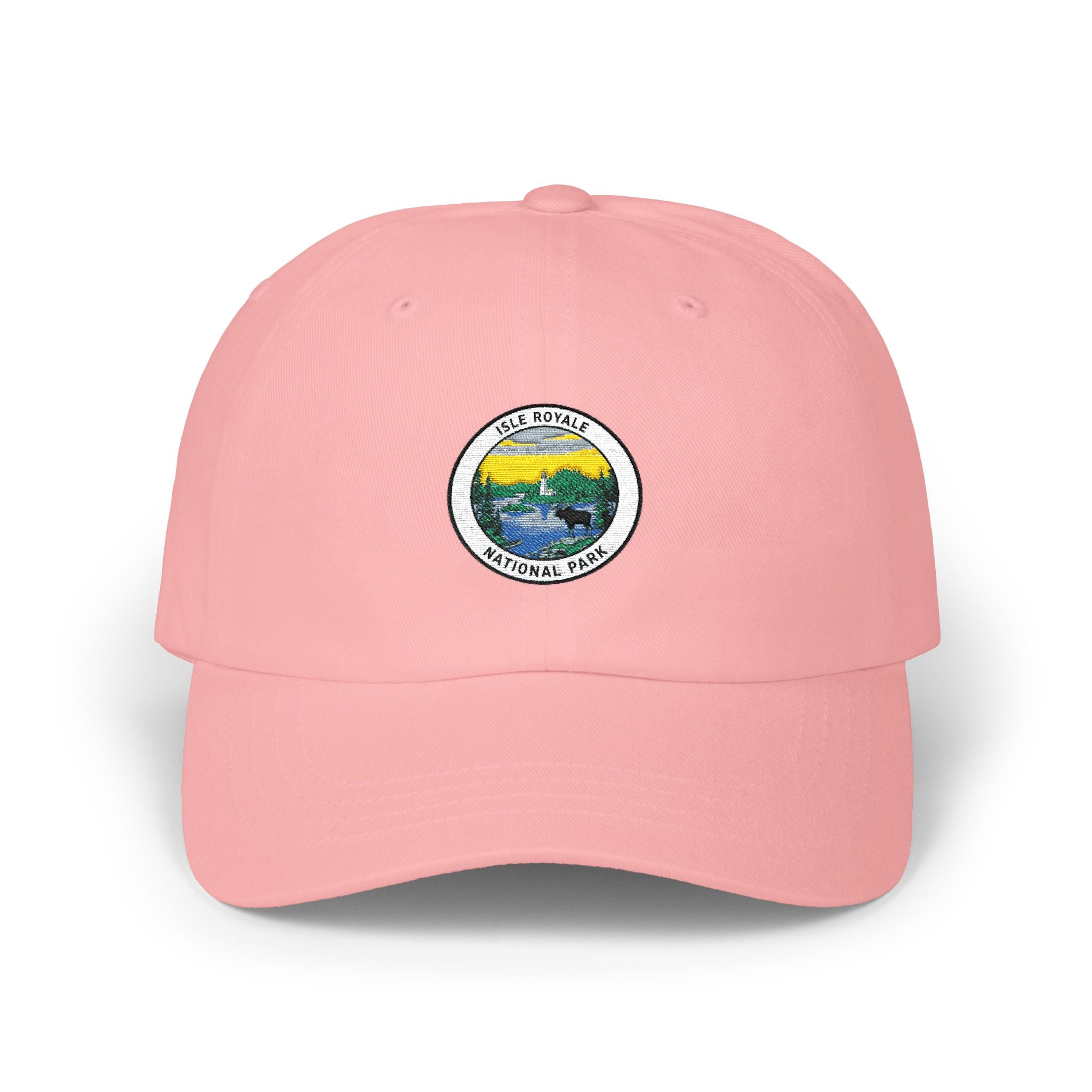 Yellow Mountain Lake Patch Cap | Dad Hat with Scenic Nature Logo