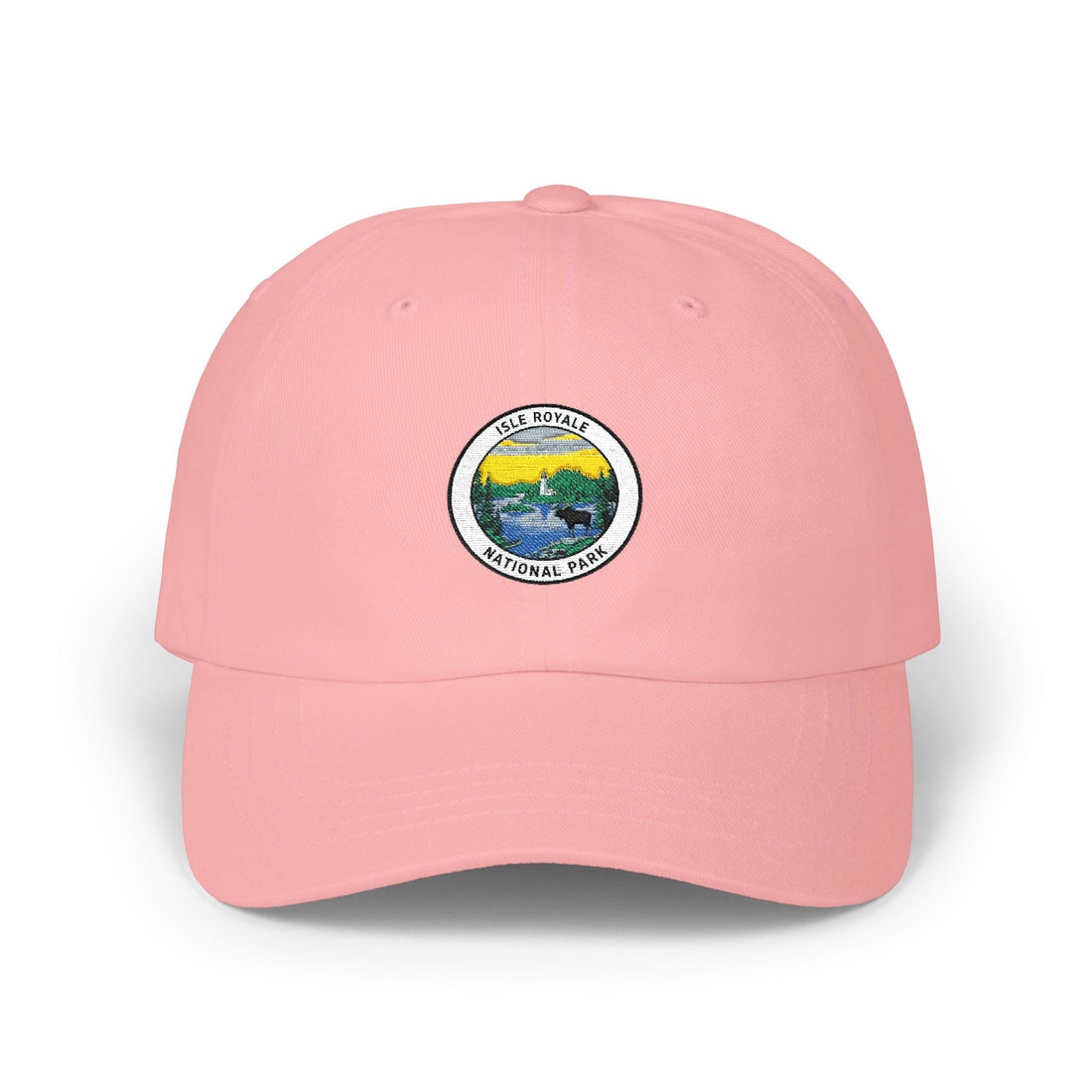 Yellow Mountain Lake Patch Cap | Dad Hat with Scenic Nature Logo