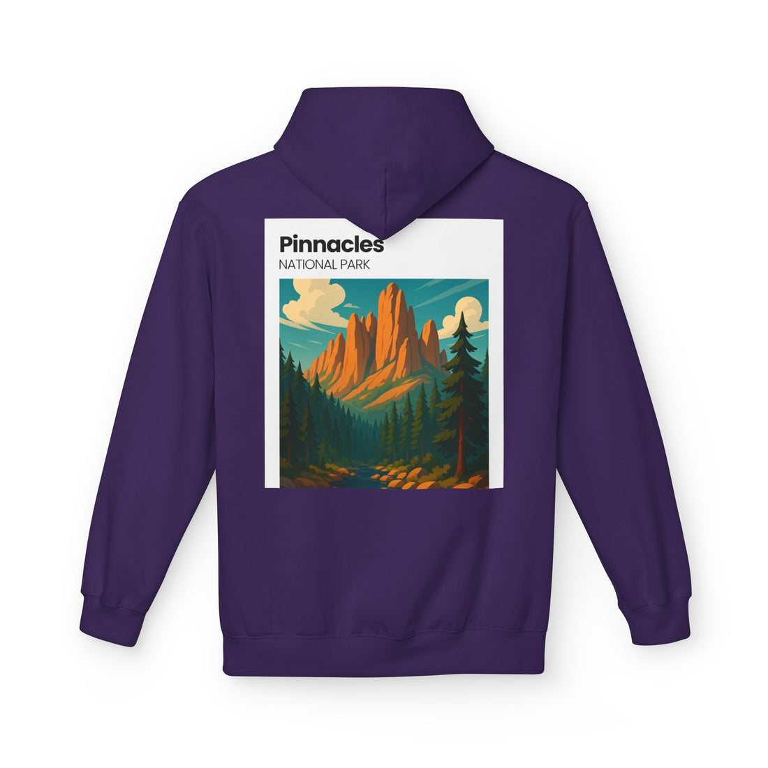 Pinnacles National Park vintage poster Hoodie | Mountain landscape camp retro