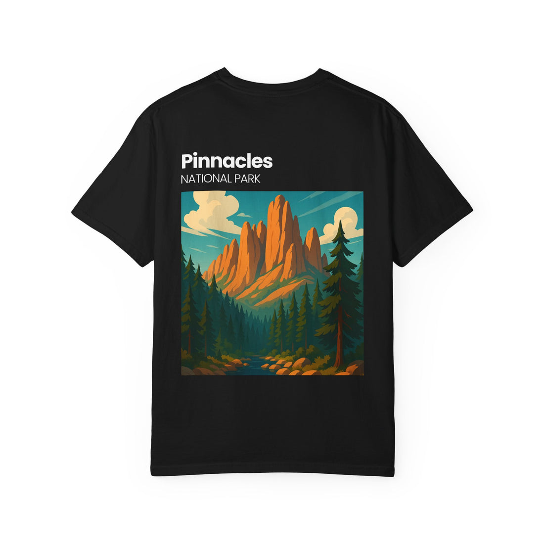 Pinnacles National Park landscape T-Shirt | retro nature poster design