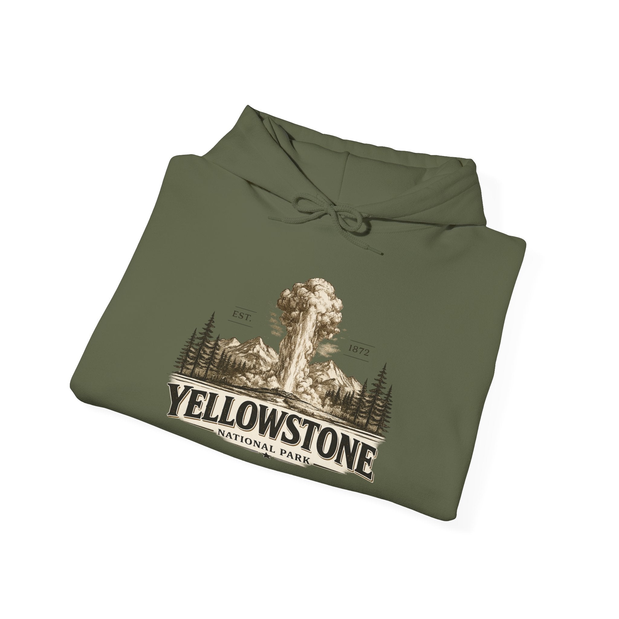 Yellowstone Old Faithful Hoodie – Where the Wild Still Roams