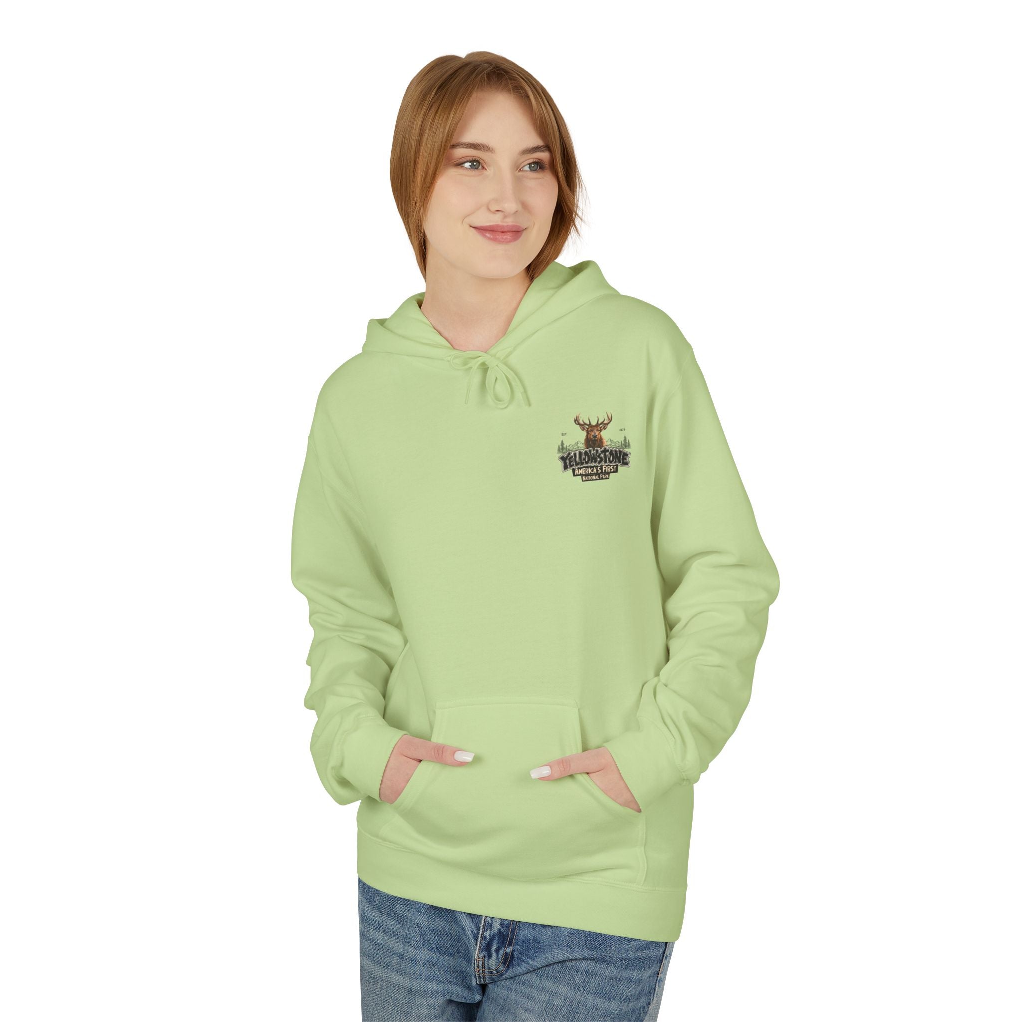 Yellowstone Elk – Where the Wild Still Roams Hoodie Model3