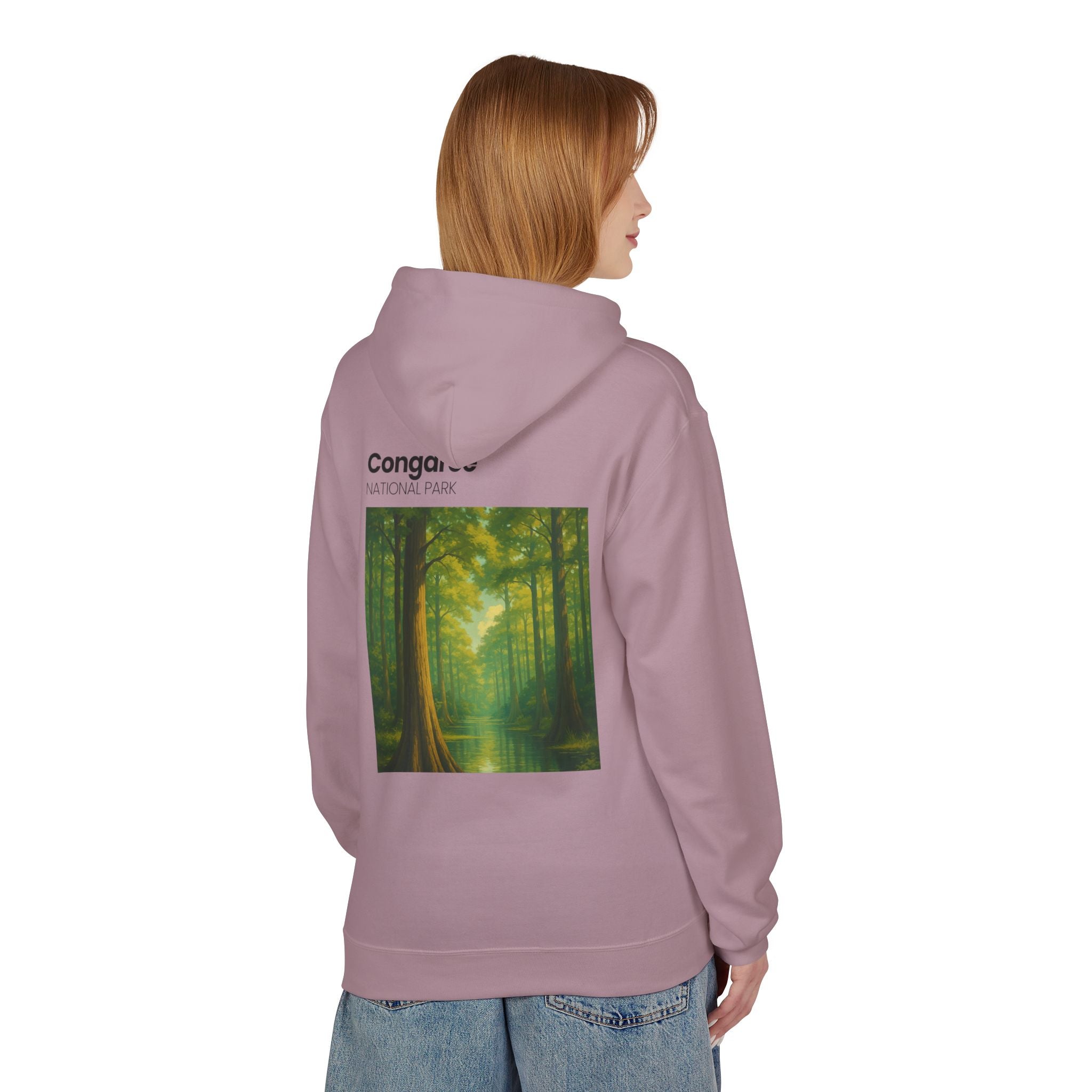 Congaree National Park Forest Scene Hoodie | Scenic Tree Landscape Pullover
