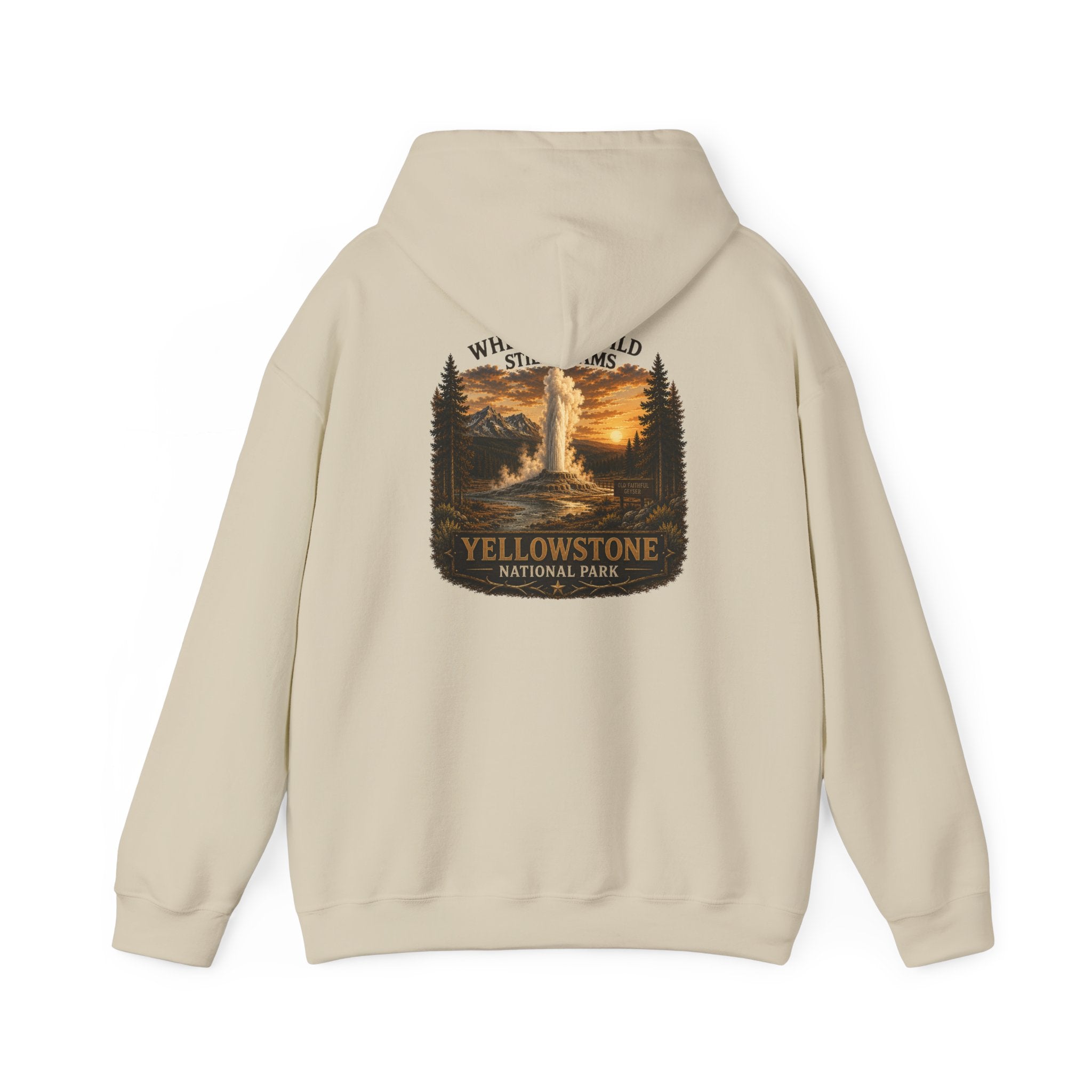 Yellowstone Old Faithful Hoodie – Where the Wild Still Roams