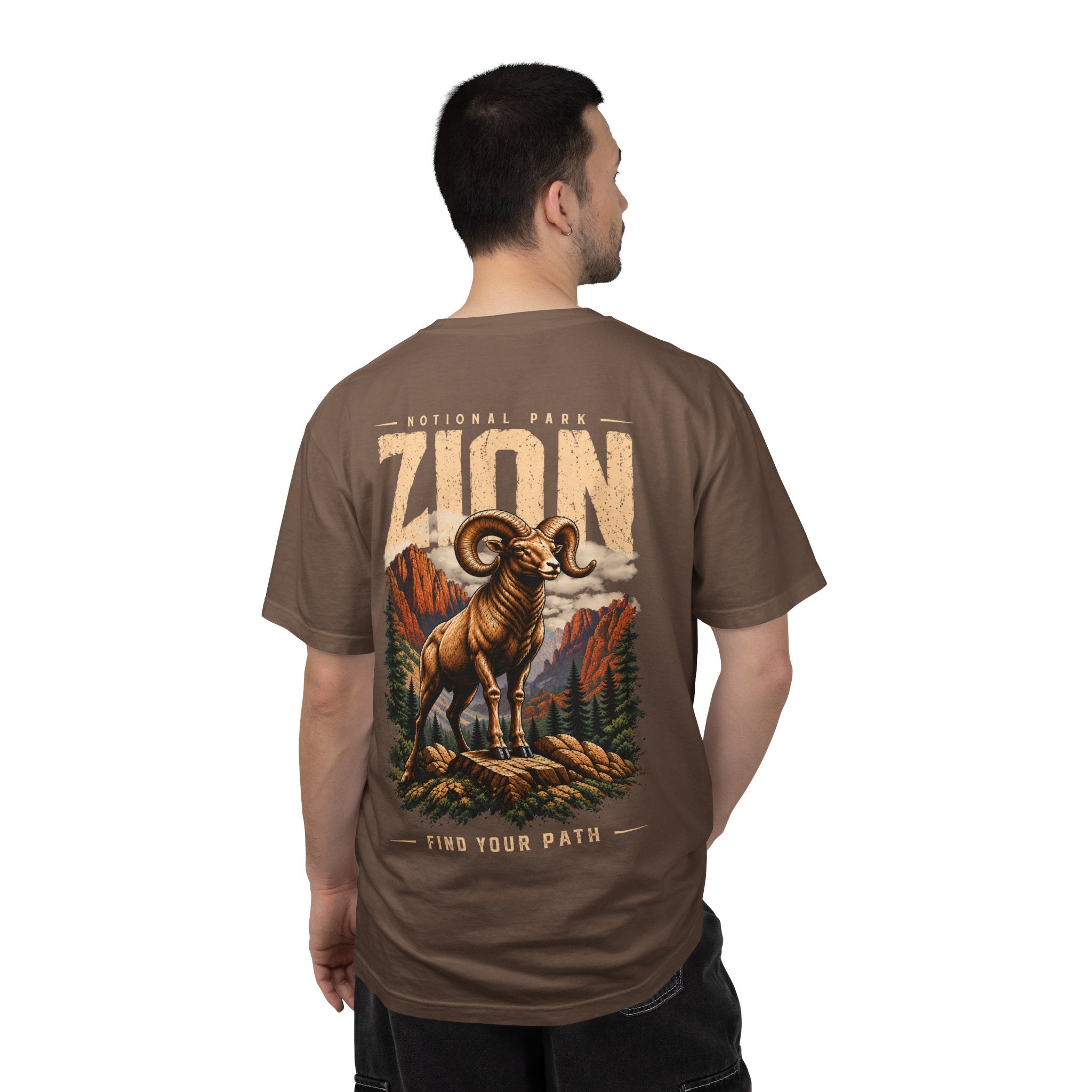 Bighorn Sheep Zion National Park Vintage Graphic T-Shirt
