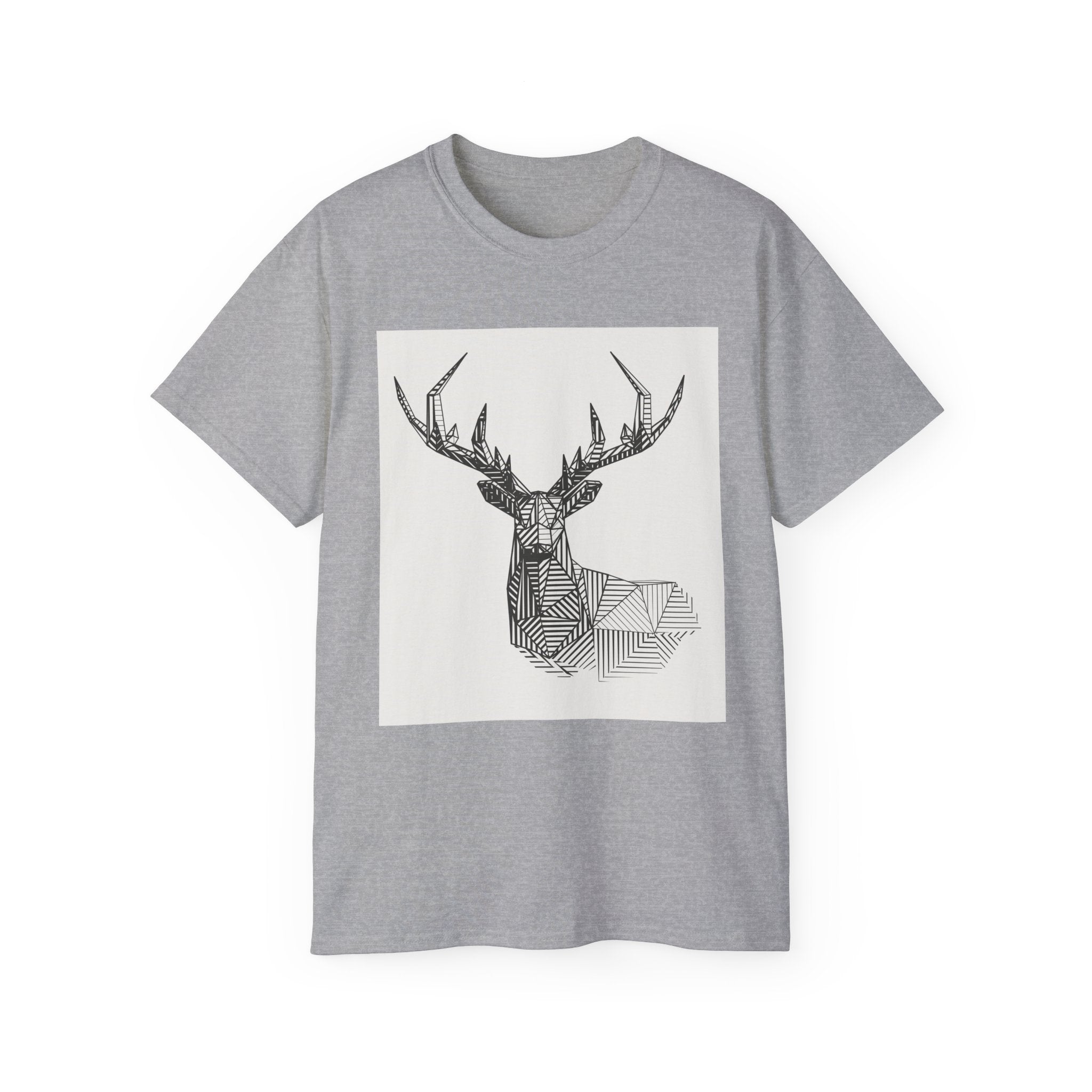 Geometric Deer Graphic Tee - Unisex Ultra Cotton T-Shirt