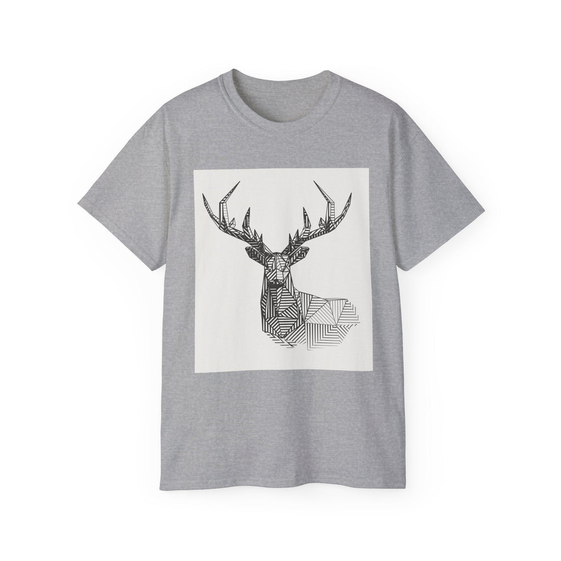 Geometric Deer Graphic Tee - Unisex Ultra Cotton T-Shirt