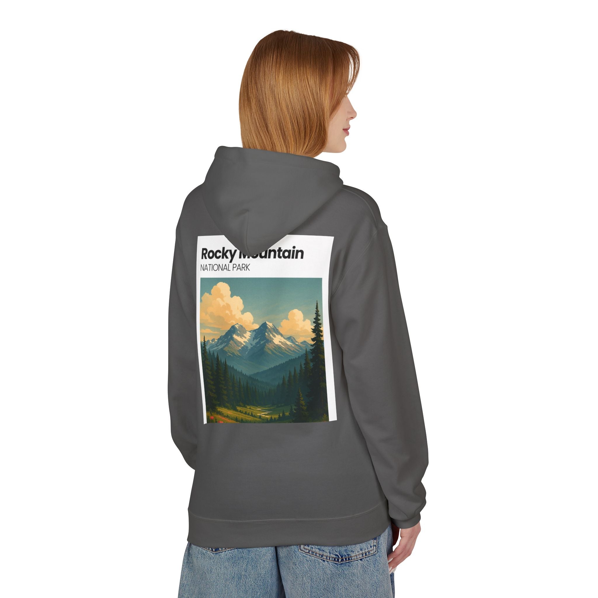 Rocky Mountain National Park Hoodie | Vintage Landscape Print