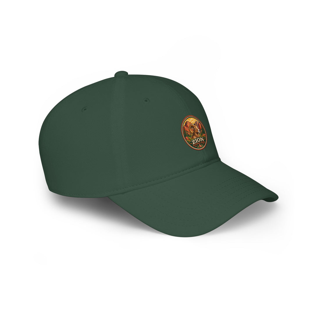 Bighorn Sheep Zion National Park Vintage Graphic Cap round logo
