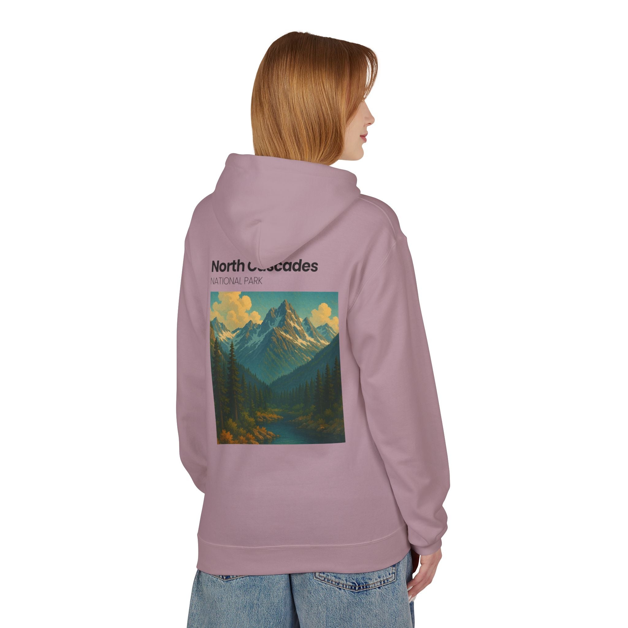 North Cascades National Park mountain art Hoodie | vintage landscape pullover