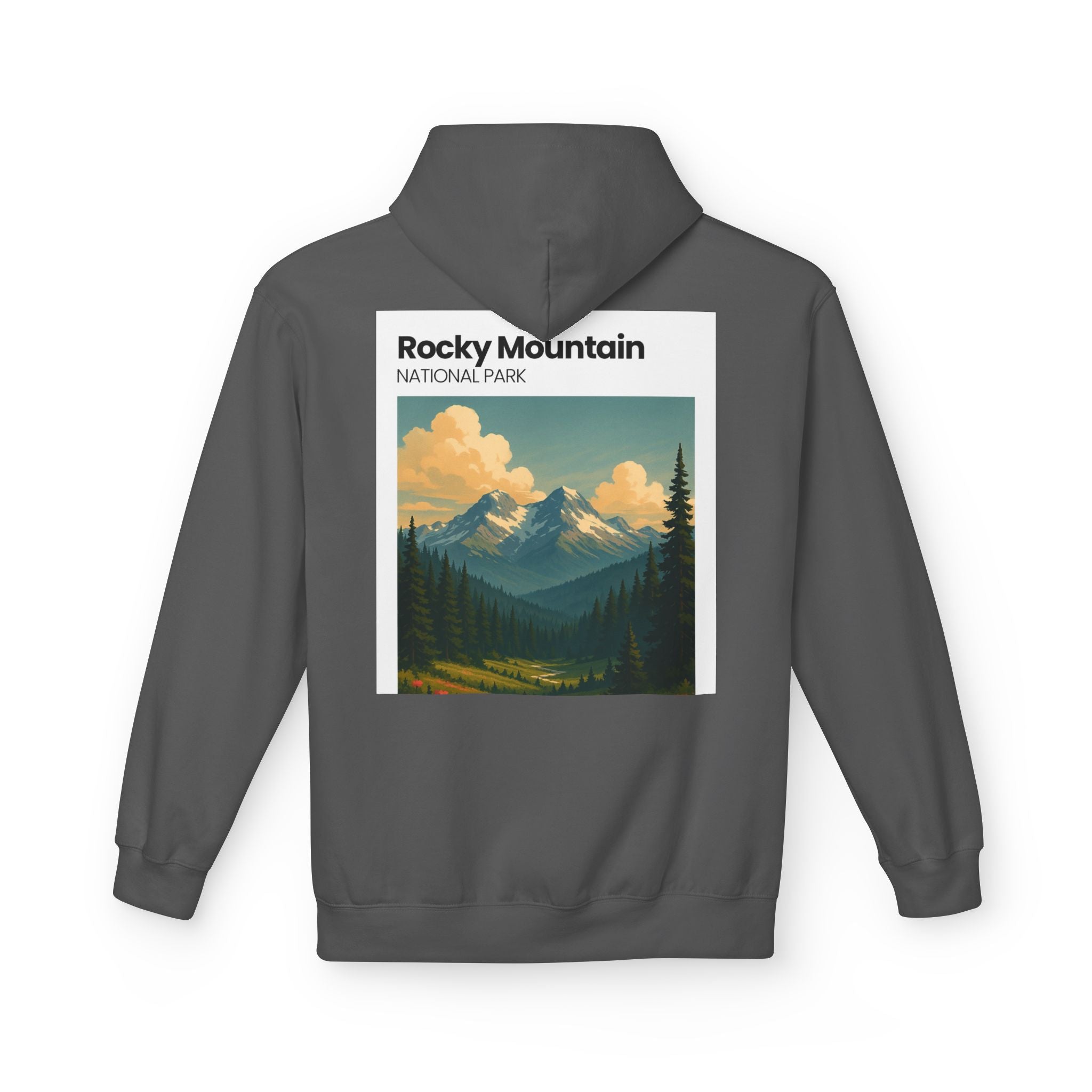 Rocky Mountain National Park Hoodie | Vintage Landscape Print
