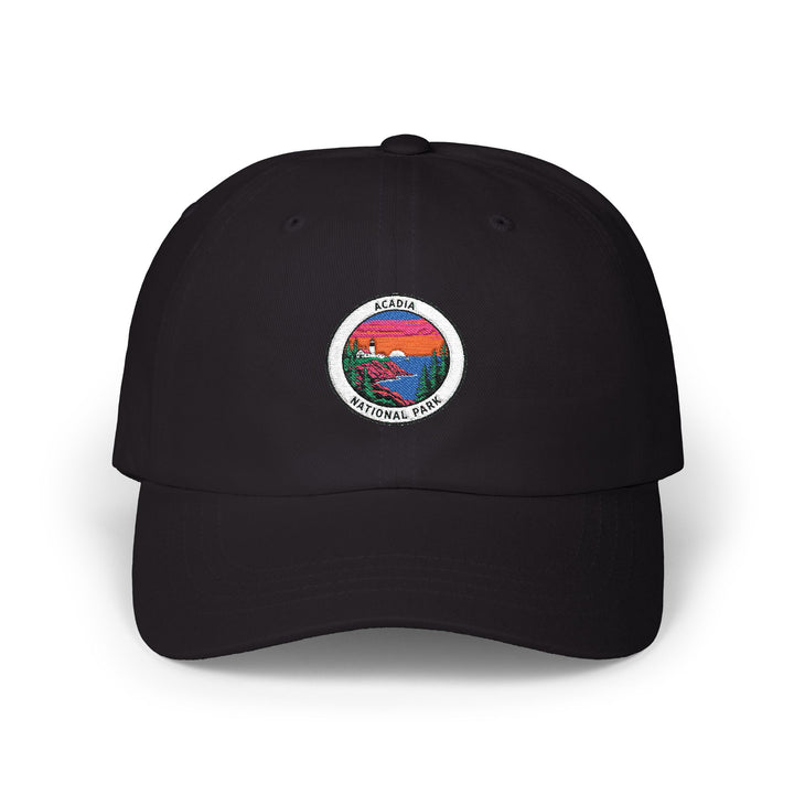 Scenic National Park Patch Dad Cap | Sunset Mountain Landscape Embroidered Hat