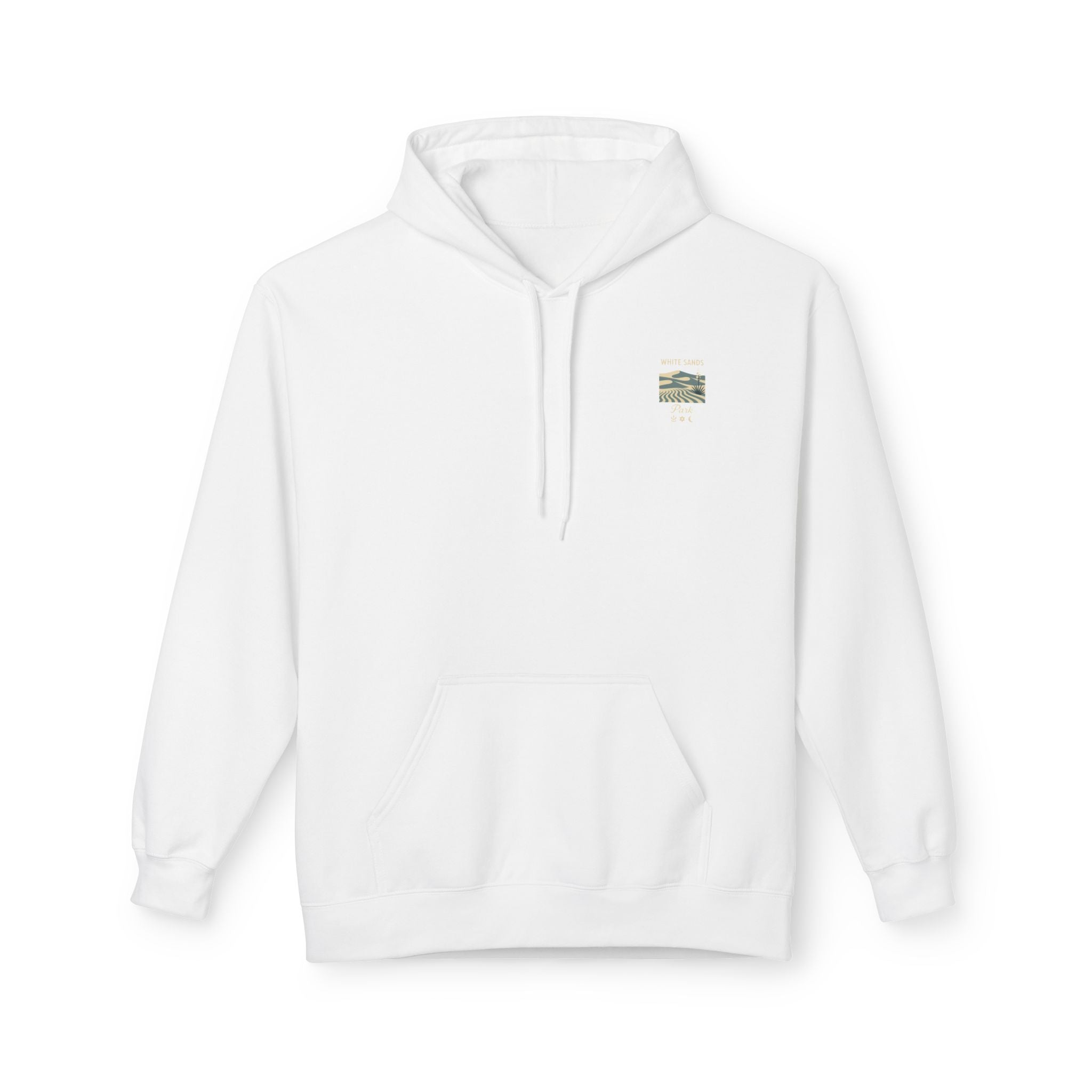 White Sands desert landscape Hoodie | National Park retro poster style