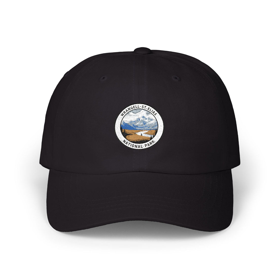 Wrangell St Elias Mountain Landscape Patch Classic Dad Cap | Scenic Outdoor Hat