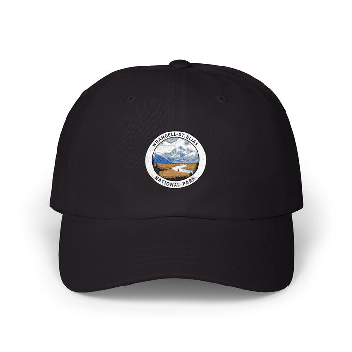 Wrangell St Elias Mountain Landscape Patch Classic Dad Cap | Scenic Outdoor Hat