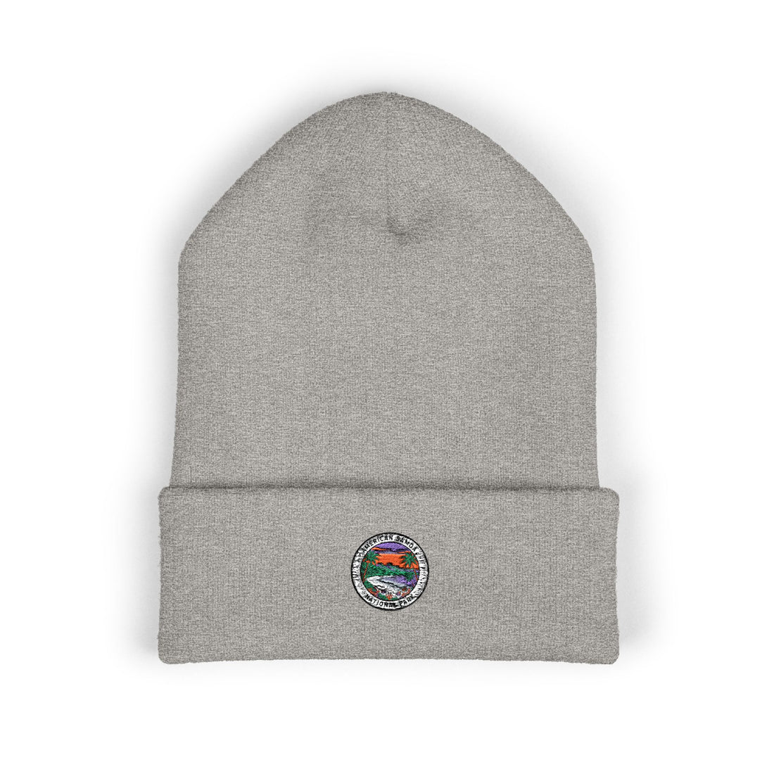 Rainbow Planet Embroidered Beanie | Space Patch Cuffed Beanie