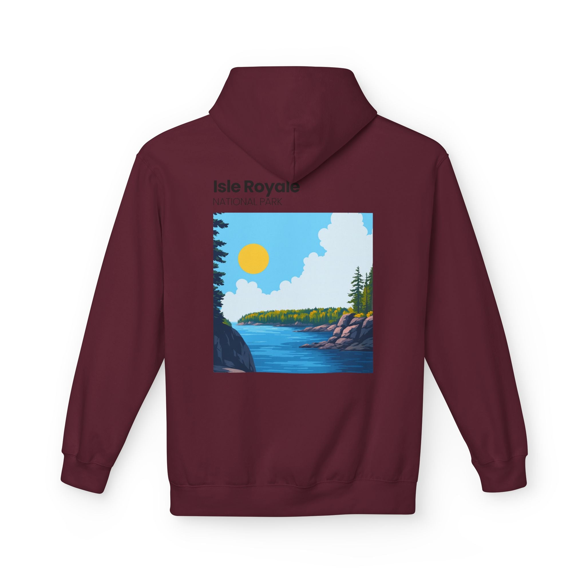 Mountain Sunset Badge Hoodie | Minimal Outdoor Patch Design