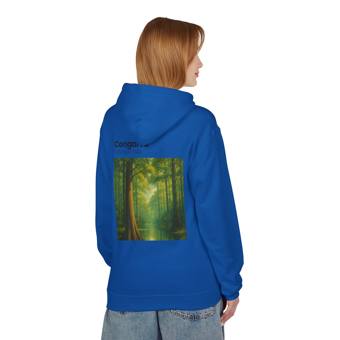 Congaree National Park Forest Scene Hoodie | Scenic Tree Landscape Pullover