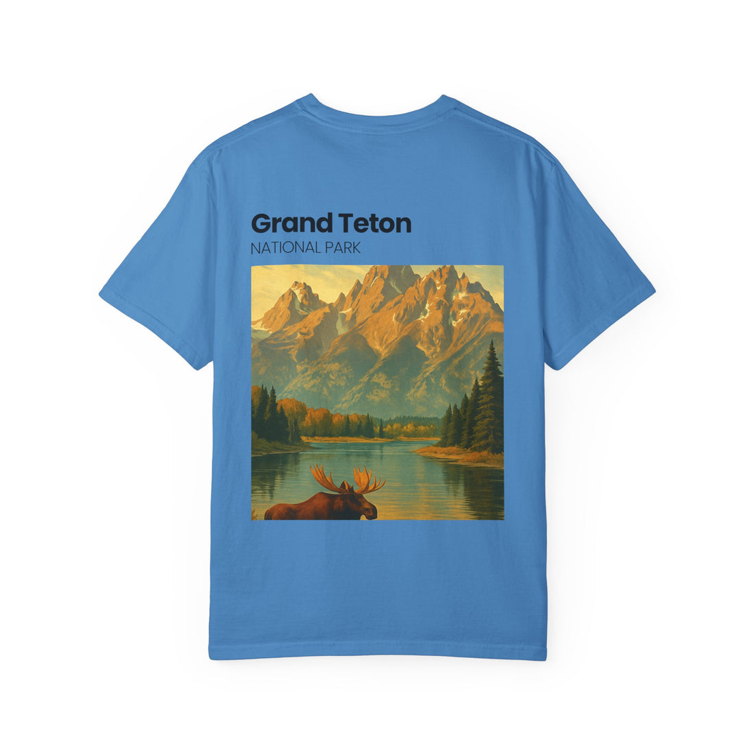 Grand Teton National Park Moose T-Shirt | Vintage Mountain Landscape
