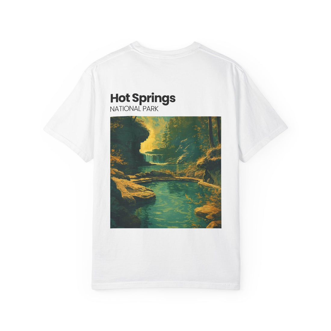 Hot Springs National Park graphic T-shirt | Scenic Hot Spring Illustration